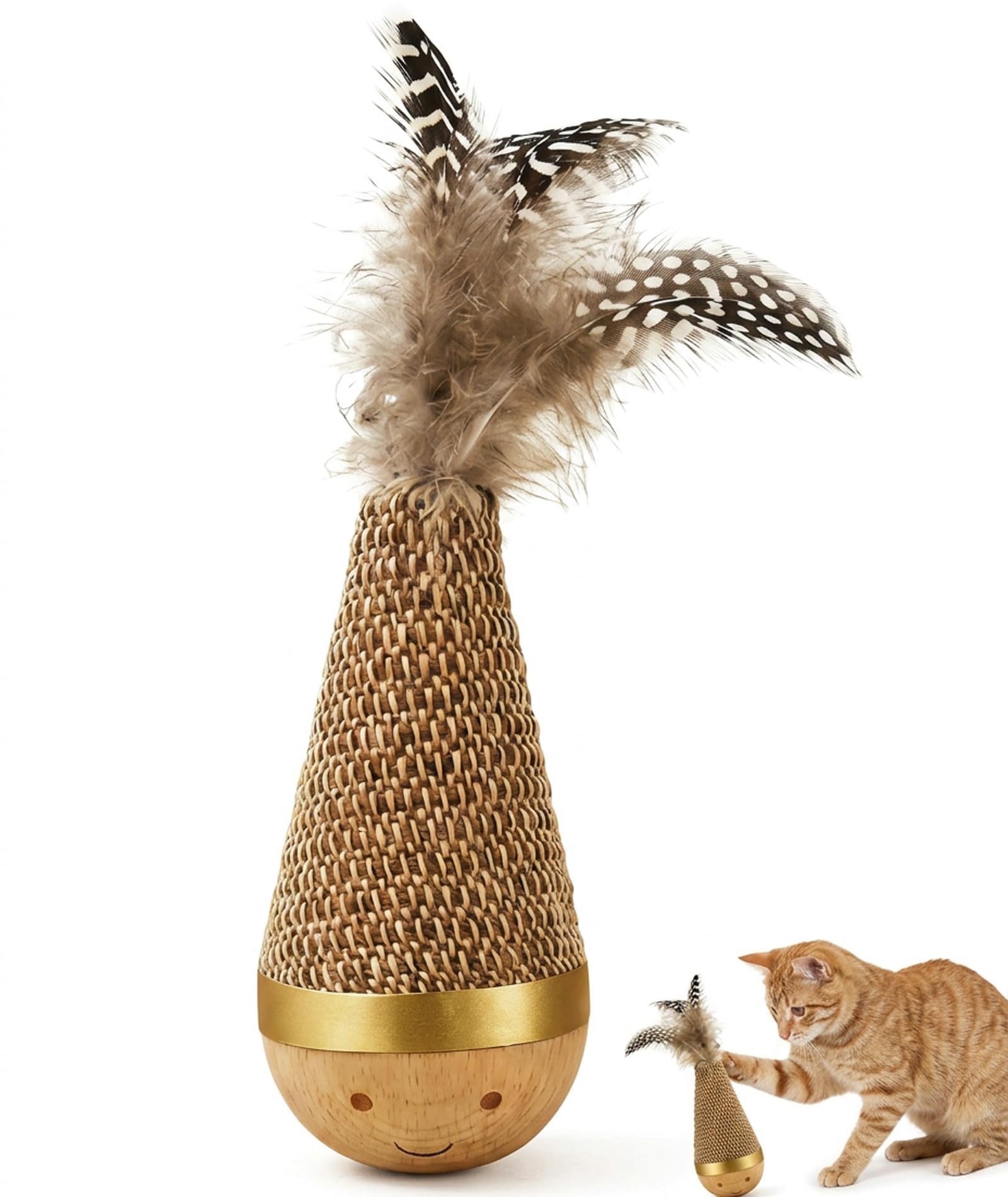 Vihaanta Wobble Cat Toy For Indoor Play, Interactive Cat Toy For Kittens, SelfPlay For Solo Entertainment, Floor Placement With