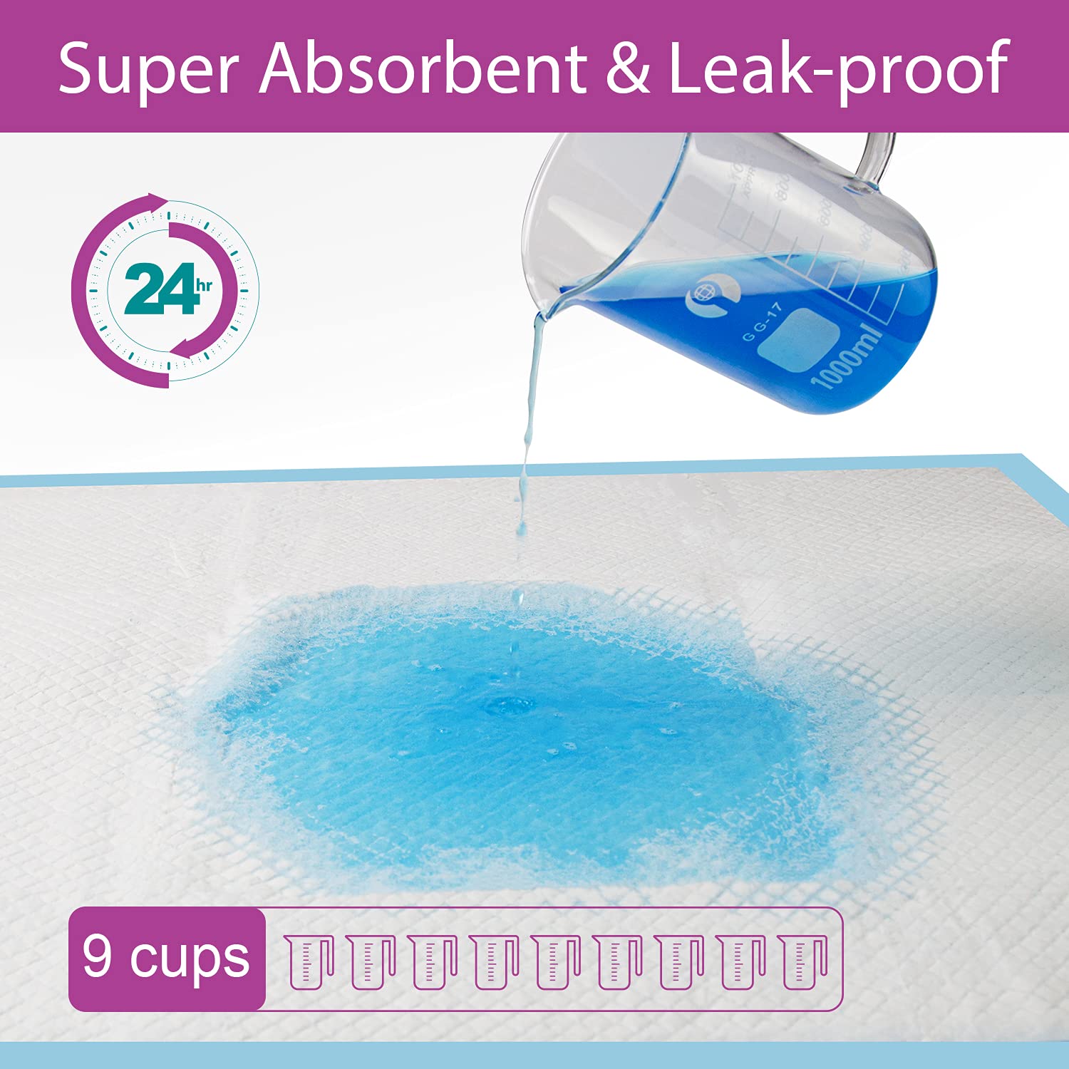 Immcute Dog Pee Pads Extra Large 28'X34', X-Large Training Puppy Pee Pads Super Absorbent & Leak-Proof, Xl Disposable Pet Piddle Pad And Potty Pads For Dogs, Puppies, Doggie (Xlarge:28'*34'- 30 Ct)