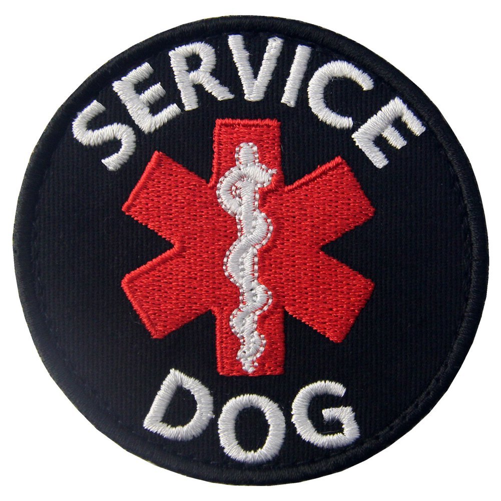 Service Dog ACU EMS Medic Paramedic Star of Life Vests/Harnesses Emblem Embroidered Fastener Hook & Loop Patch