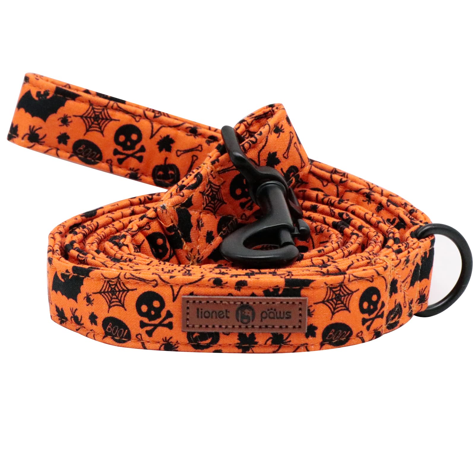 Lionet Paws Dog Leash For Small Medium Dog, Orange, 1In X 5Ft