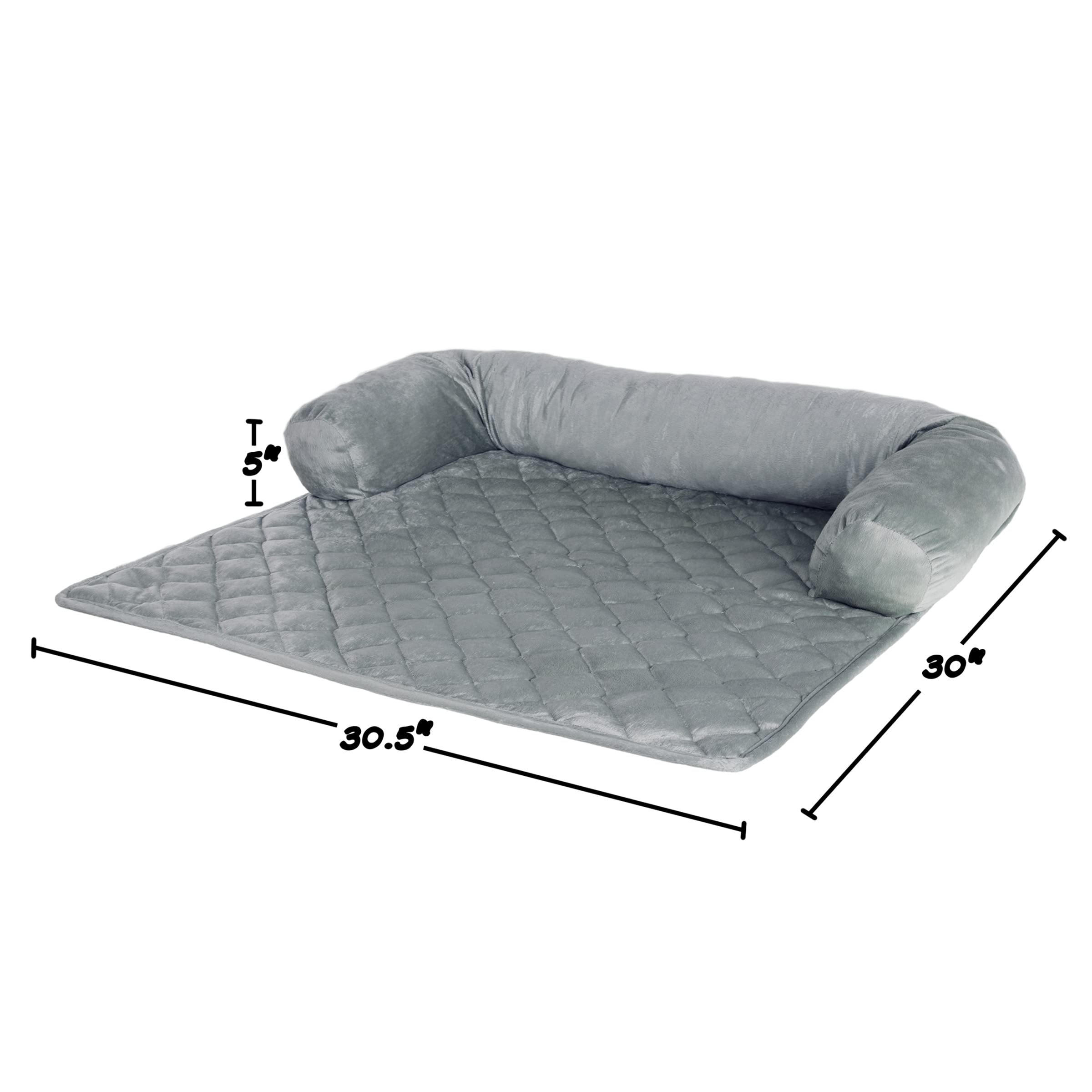 Couch Cover For Dogs - 30X30.5 Water-Resistant Pet Furniture Protector With Memory Foam Bolster And Quilted Fabric - Pet Supplie