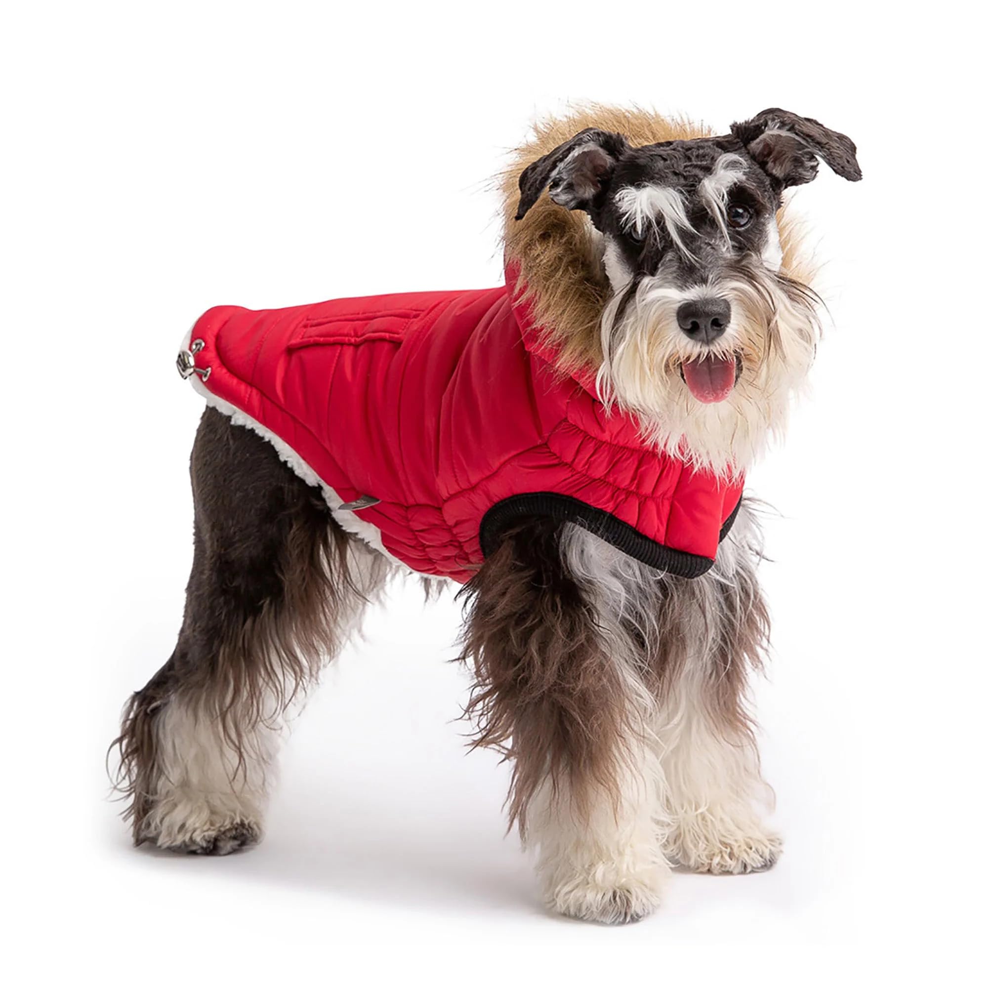 Gf Pet Urban Parka - Windproof & Insulated Winter Coat For Dogs - Stylish & Comfortable Parka Jacket - Adjustable Fit - Xl, Red