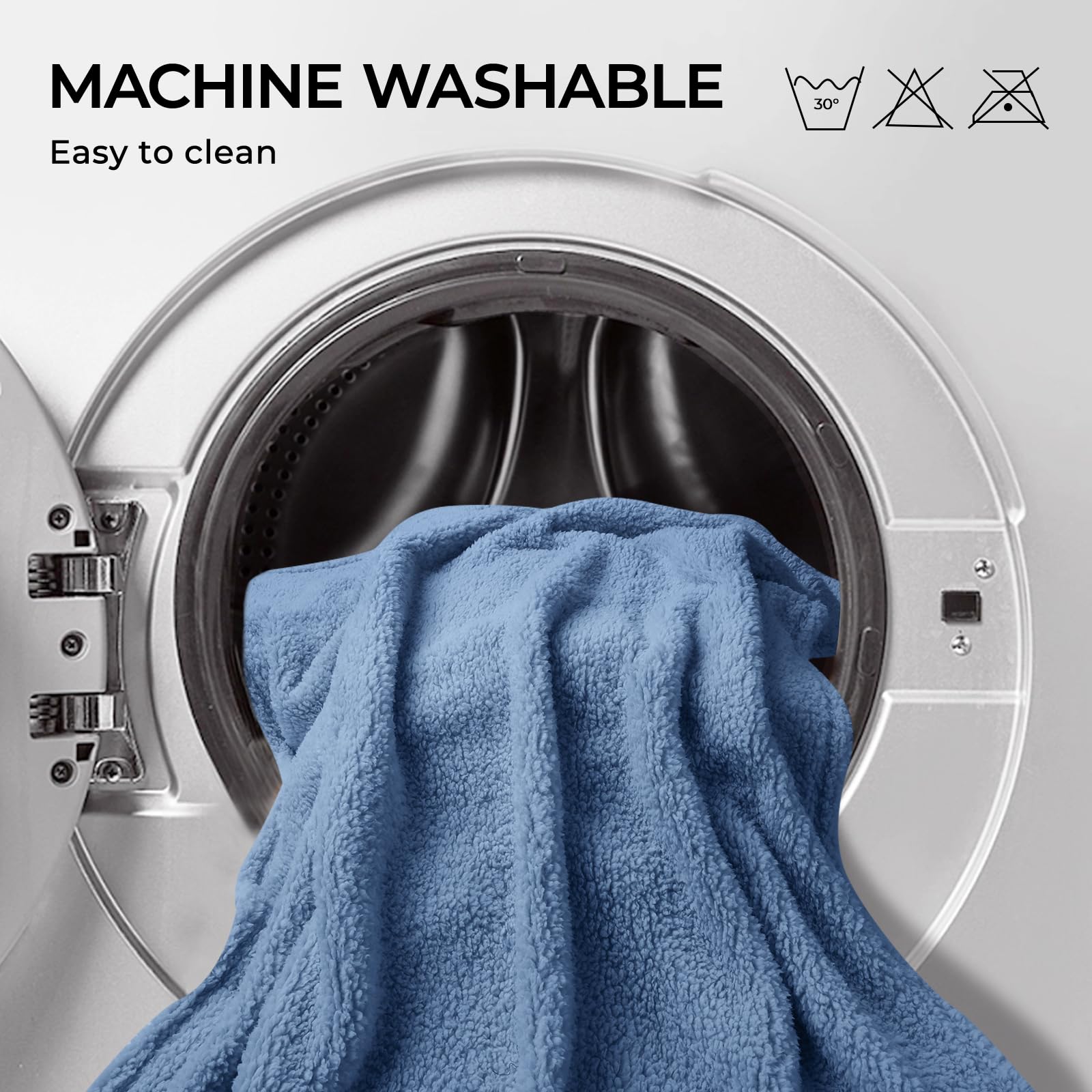 Luciphia Premium Fleece Dog Puppy Blanket Soft Pet Sherpa Calming Cat Blankets Throw For Small Medium Dog Cat(Haze Blue,30X20 In