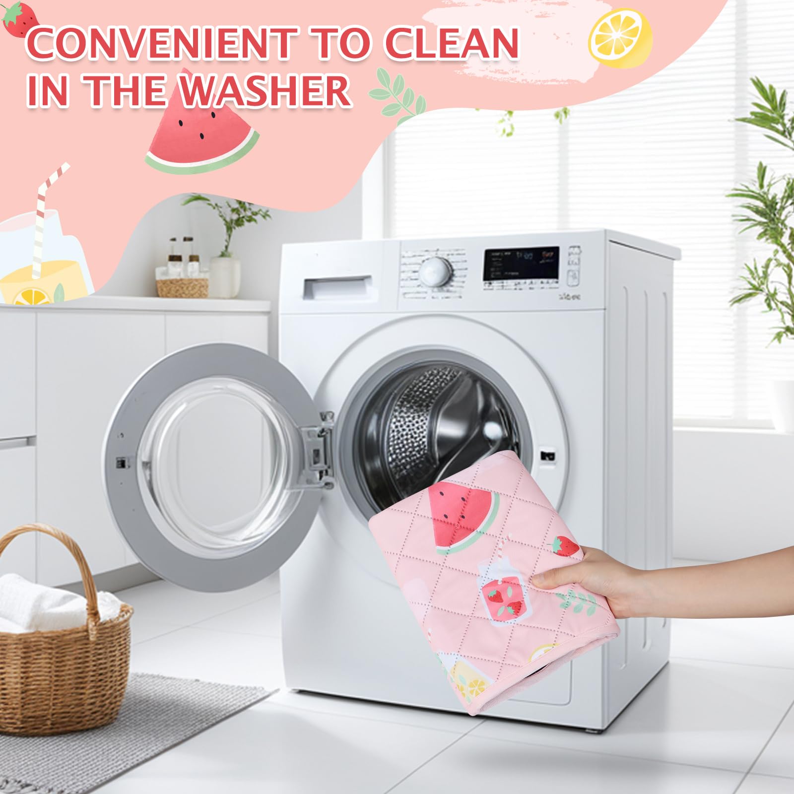 Bvagss Washable Pee Pads For Dogs, 2-Pack Reusable, Leakproof, Waterproof, Super Absorbent, Watermelon, 36X24 Inch