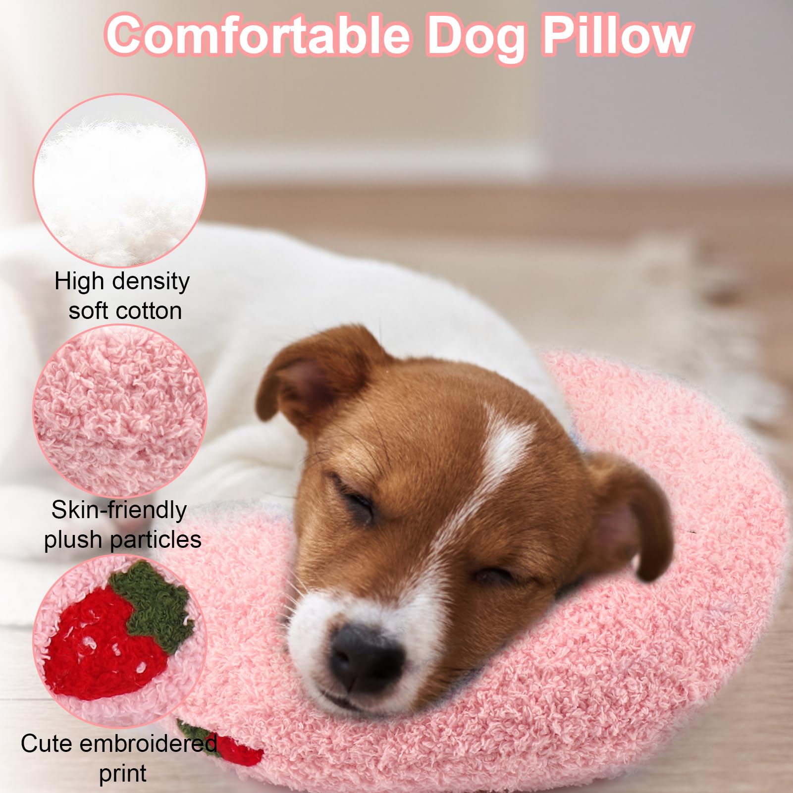 Mity Rain Calming Pillow - Large 14.2'' X 9.4'', Helps Relieve Dog Anxiety, Ultra Soft Neck Pillow For Joint Relief & Comfort, P