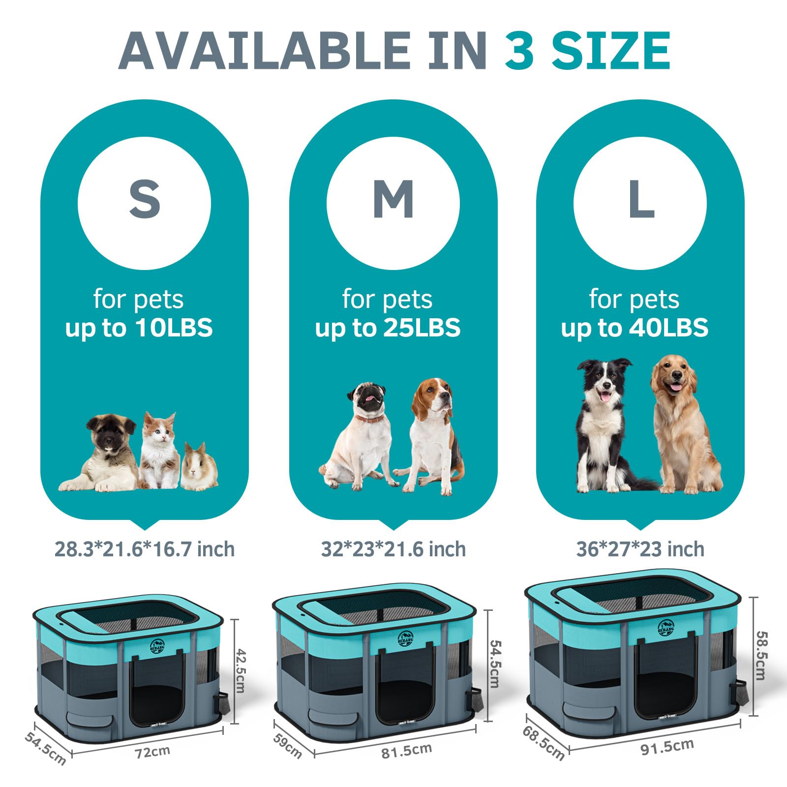 Puppy Playpen Cat Dog Crate: Play Pen Indoors Pet Playpens Portable Foldable Cage Kennel House For Medium Small Medium Kitten Ra