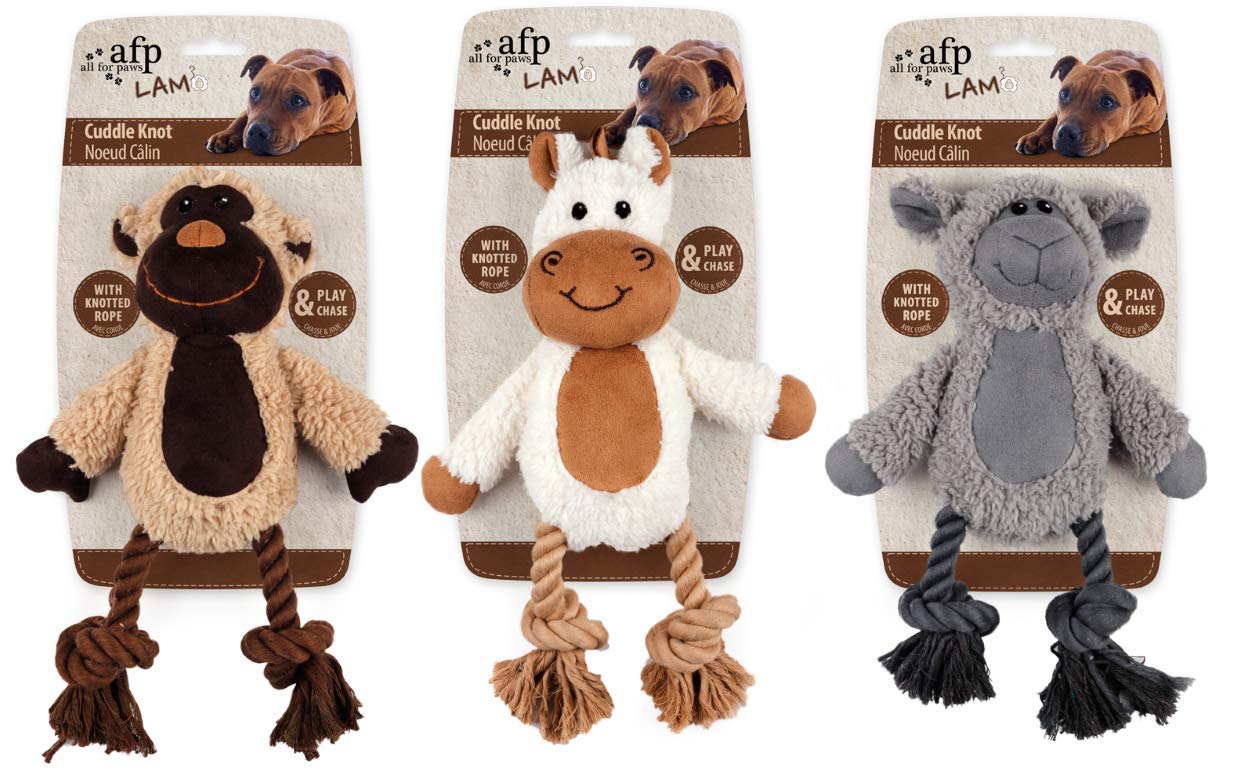 ALL FOR PAWS Lambswool Cuddle Knotted Rope Dog Toy, 7.2 kg