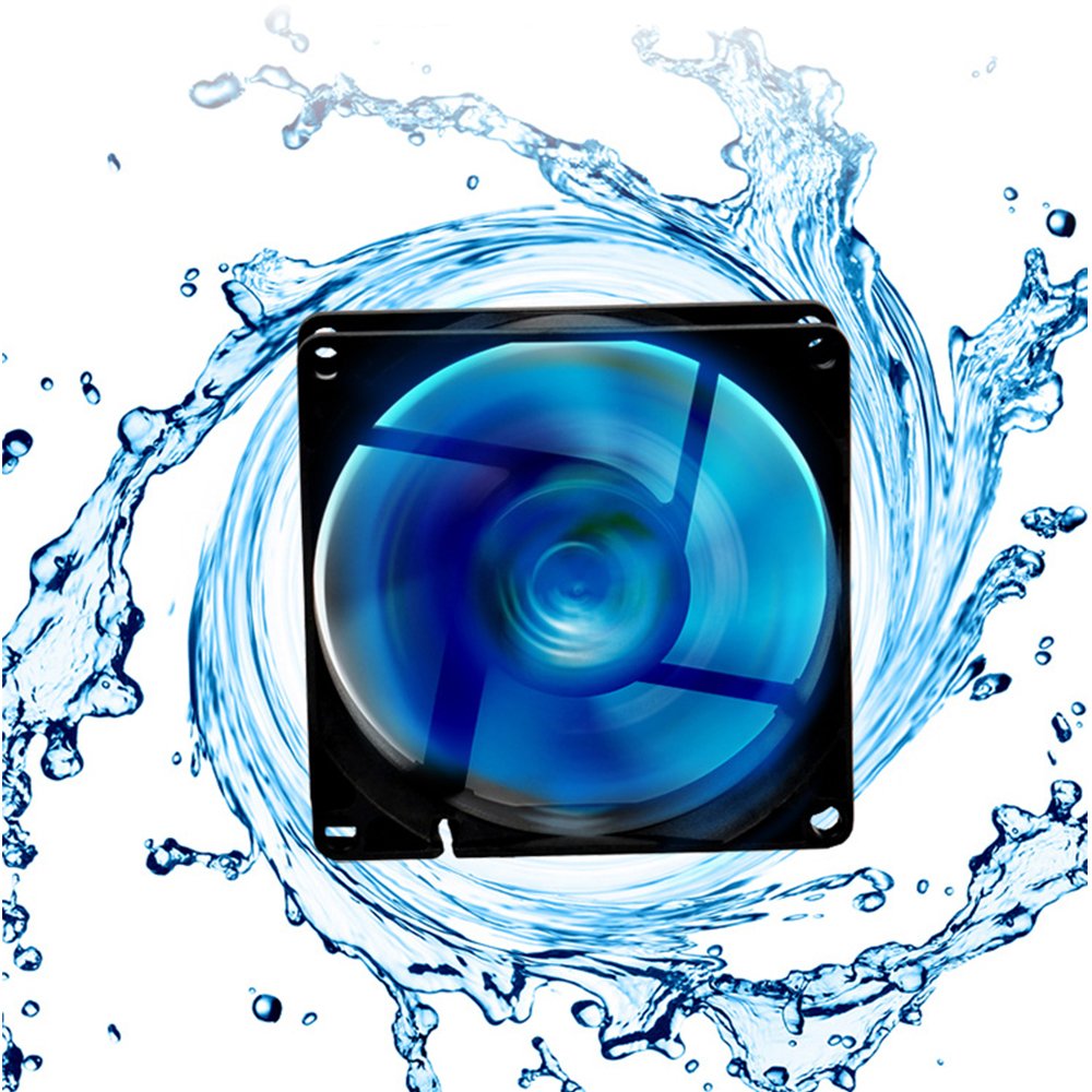 Aquarium Chiller, Fish Tank Cooling Fan System For Salt Fresh Water, 2 Variable Speed, Wide Angle Adjustable (2-Fan)