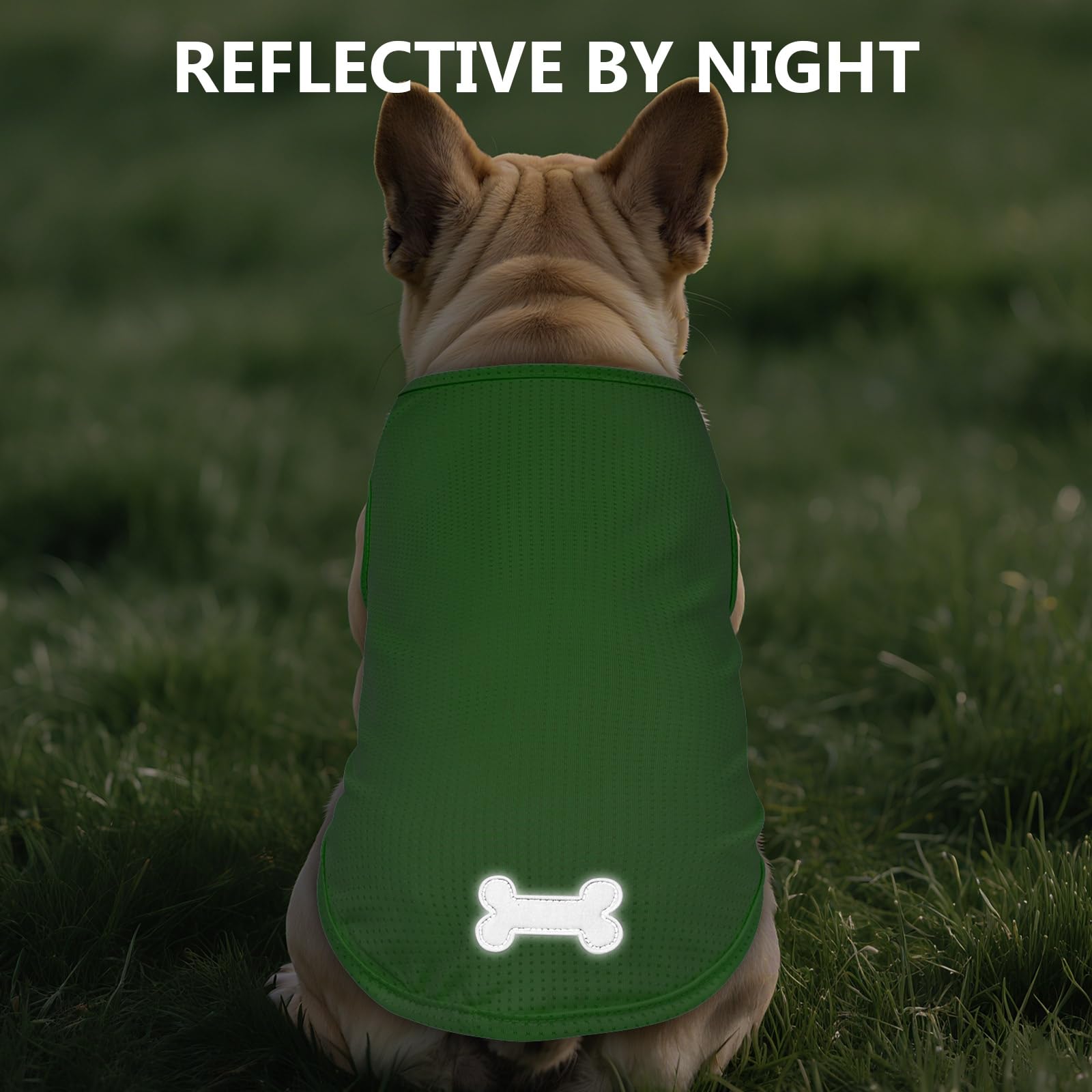 Kyeese 2 Pack Dog Shirts Hawaii Breathable Lightweight Pet T-Shirt For Large Dogs Quick Dry Sleeveless Puppy Clothes With Reflec