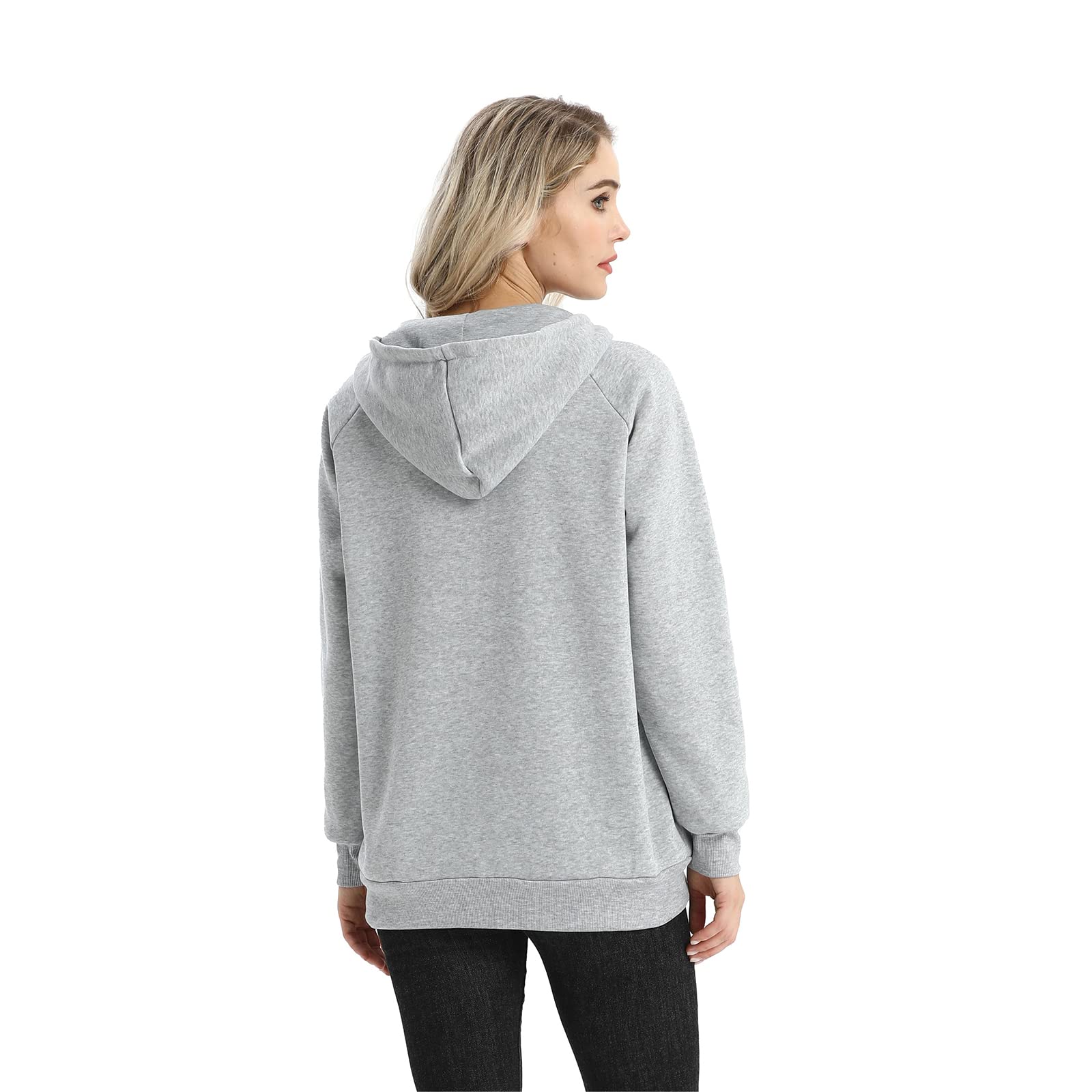 Alyc Cat Dog Carrier Hoodie Large Pet Pouch Sweatshirt Puppy Kitten Holder Pullover Top Kangaroo Hoodies For Women Light Grey