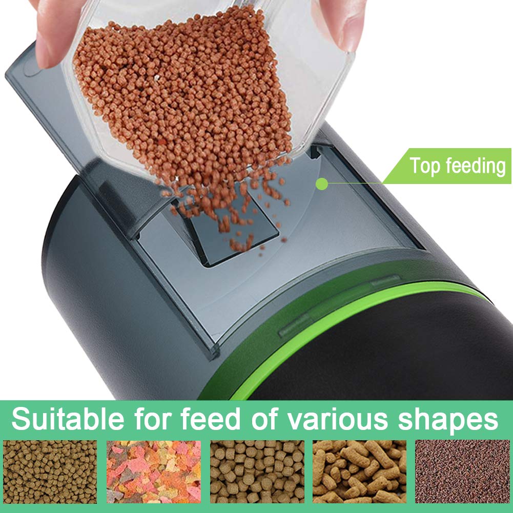 Topbry Automatic Fish Feeder,?Upgraded Version? Digital Auto Fish Turtle Feeder For Aquarium And Fish Tank, Usb Rechargeable Tim
