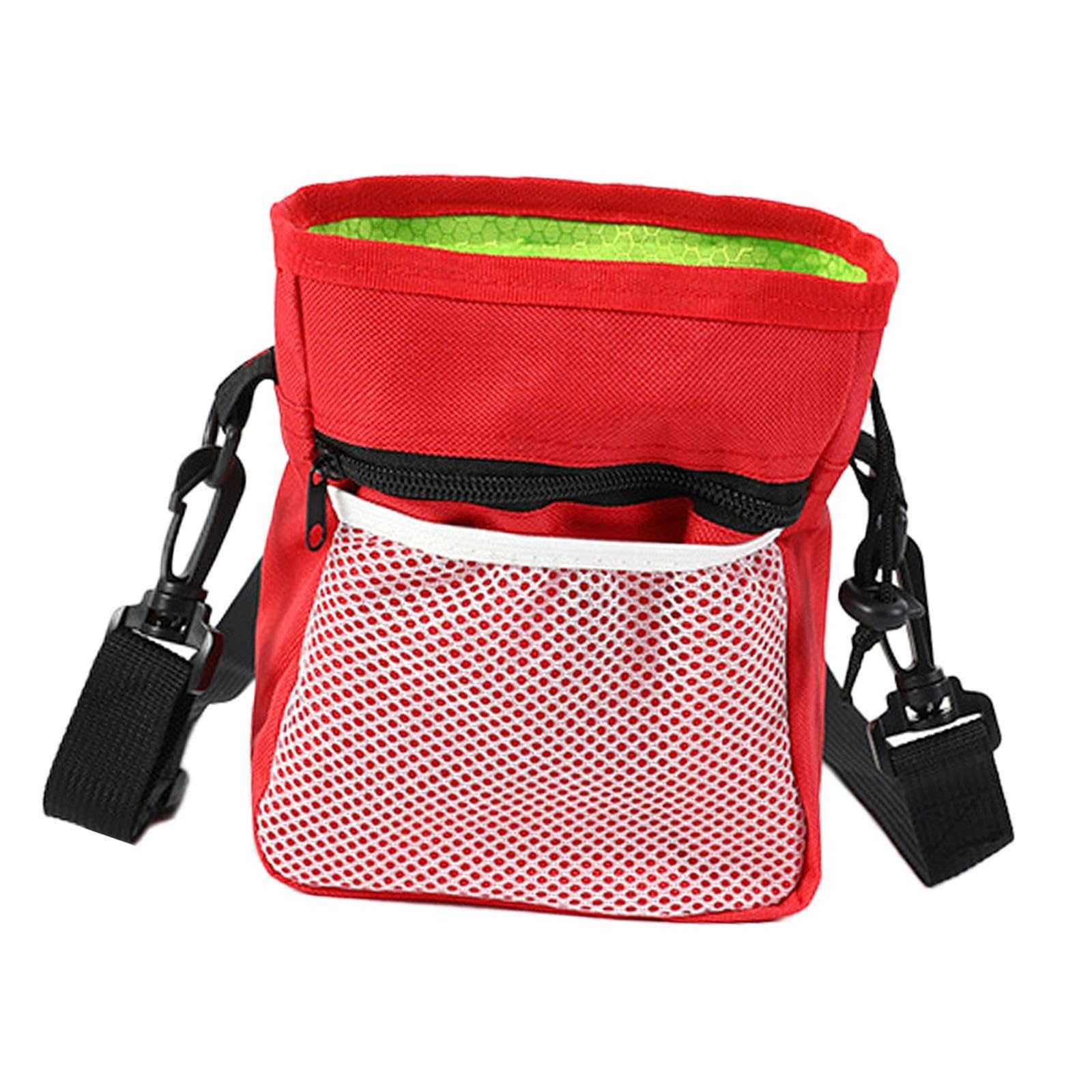 MYADDICTION Pet Training Treat Bag Food Pouch Dog Treat Pouch for Camping Travel Walking Red