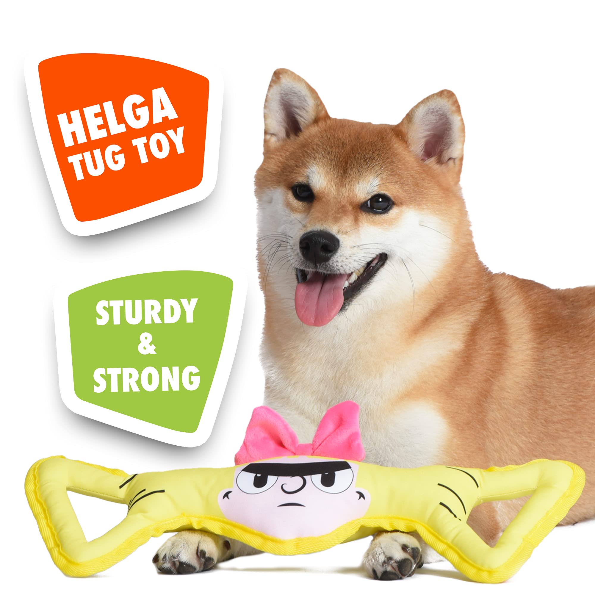 Nickelodeon For Pets Hey Arnold Helga Oxford Pull Plush Dog Toy | 15 Inch Dog Toy - Plush Dog Toy For All Dogs From Hey Arnold - Yellow Helga Pataki 90S Nickelodeon Toys