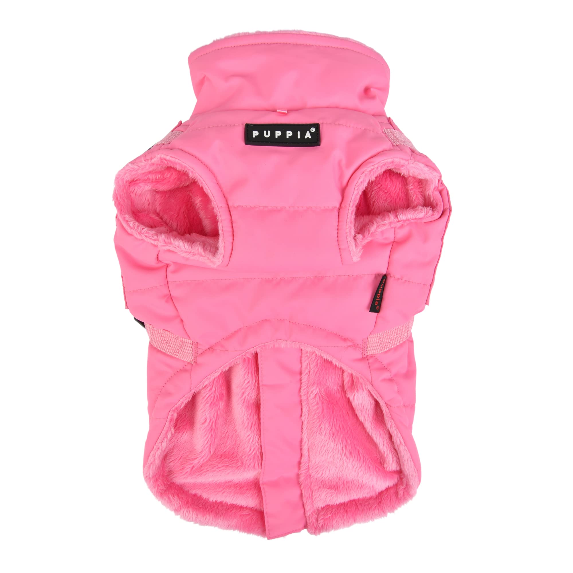 Puppia Wilkes Winter Dog Coat With Integrated Harness No Pull Cold Weather Waterproof Warm Fleece Back Zipper For Small & Medium