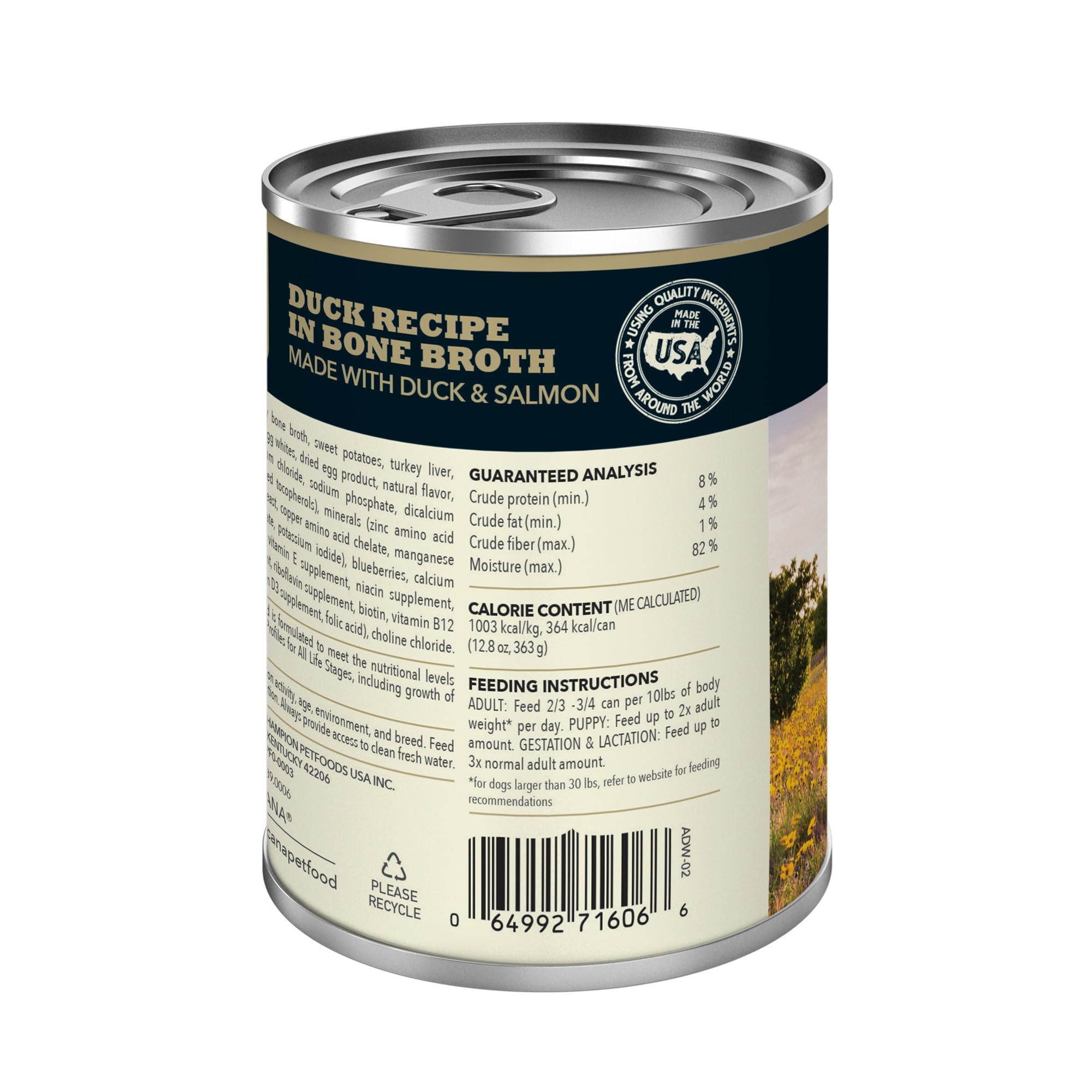ACANA Premium Chunks in Bone Broth Grain-free Wet Dog Food Duck Recipe 12.8oz Cans (12 Count)