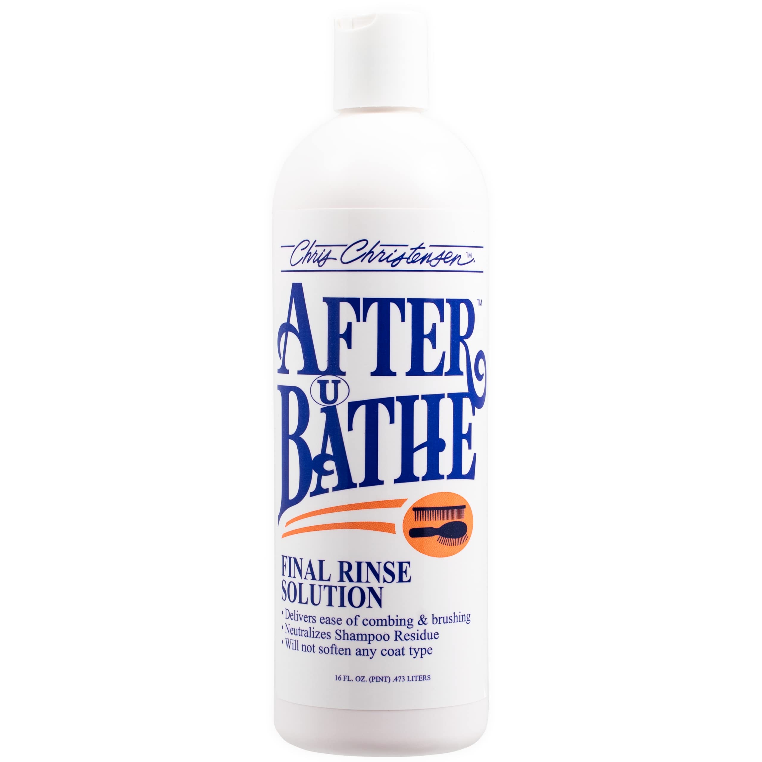 Chris Christensen After U Bathe Final Rinse Solution, Groom Like A Professional, Adds Moisture And Resilience, No Waxes/Oils, Made In The Usa, 16 Oz