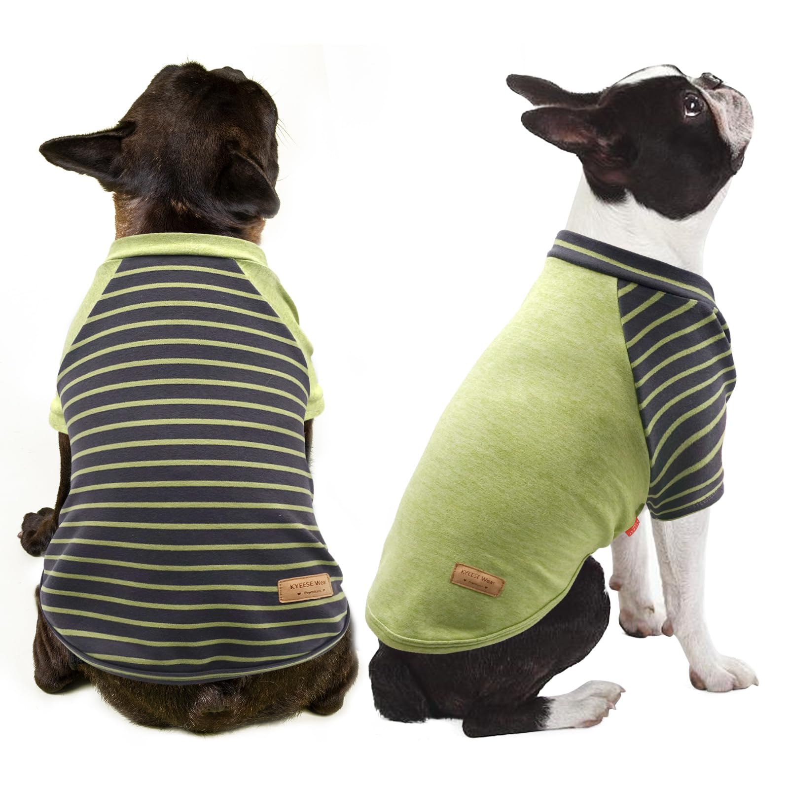 Kyeese 2Pack Lightweight Dog Sweaters Pullover Fleece For Small Dogs Male, Dachshund Clothes, Soft Sweatshirt, Stretchy Comfort 