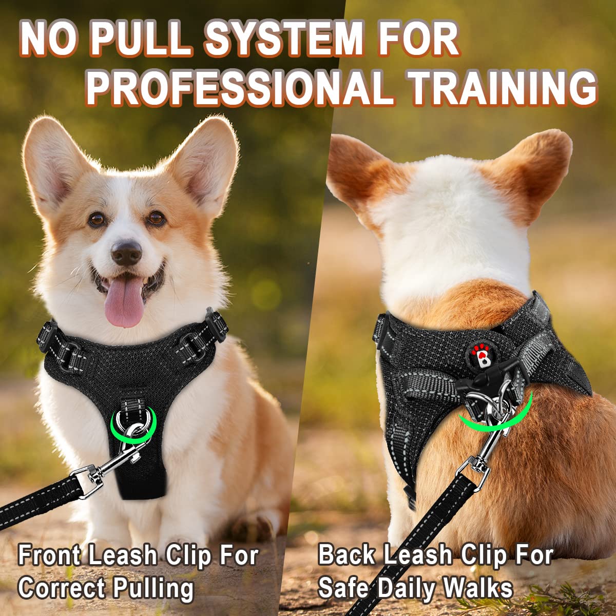 Dog Harness Step In Dog Vest Harness, Reflective Adjustable Puppy No Pull Harness Breathable Soft For Small And Medium Dogs,Cats