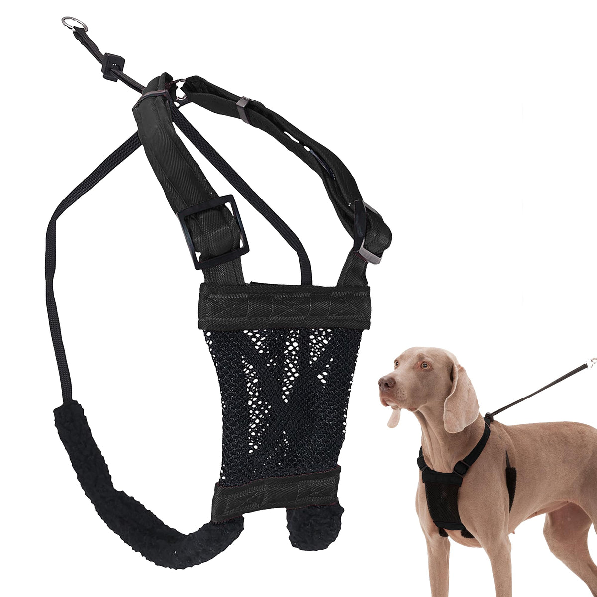 Sporn Non- Pull Mesh Harness, Black, Extra Large