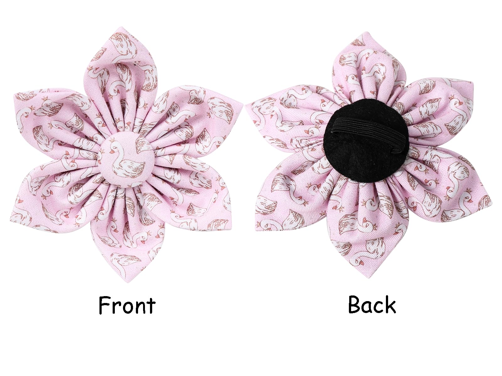 Lionet Paws Design Dogs Collar Cute Pink Flower Dog Collars For Girl Female Medium Large Dogs With Swan Xl