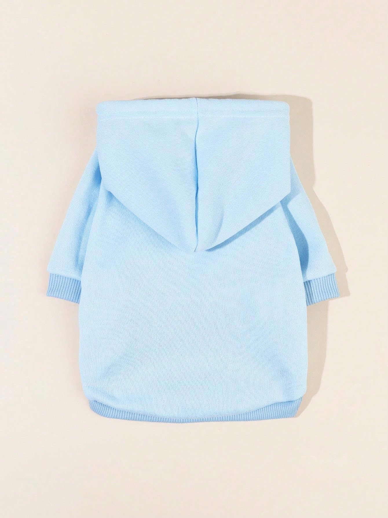 Qwinee Basic Dog Hoodie, Dog Warm Jacket, Cat Apparel, Dog Shirt, Dog Clothes For Puppy Kitten Small Medium Dogs Cats Light Blue