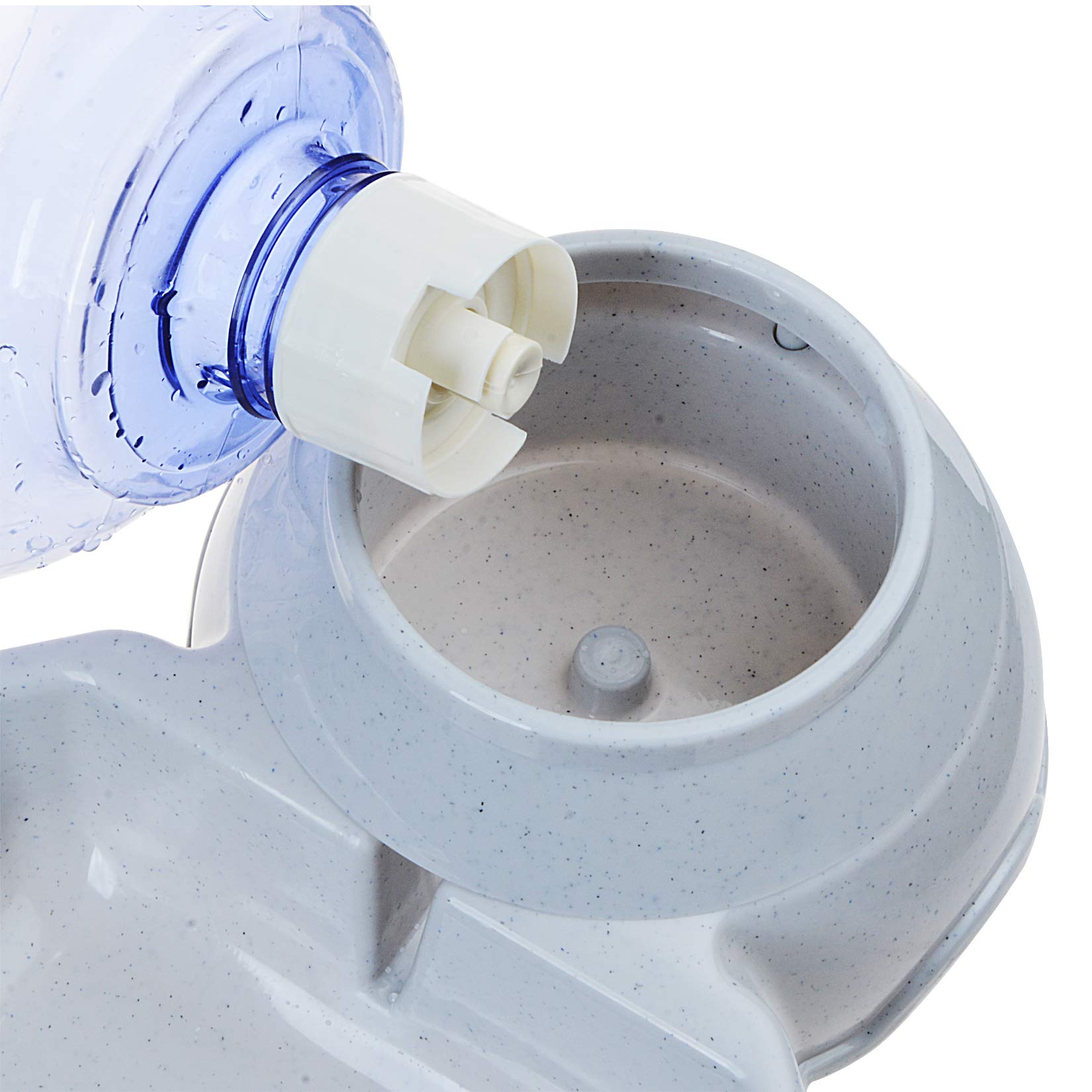 Pet Water Dispenser Station - 1 Gal Replenish Pet Waterer For Dog Cat Animal Automatic Gravity Water Drinking Fountain Bottle Bowl Dish Stand