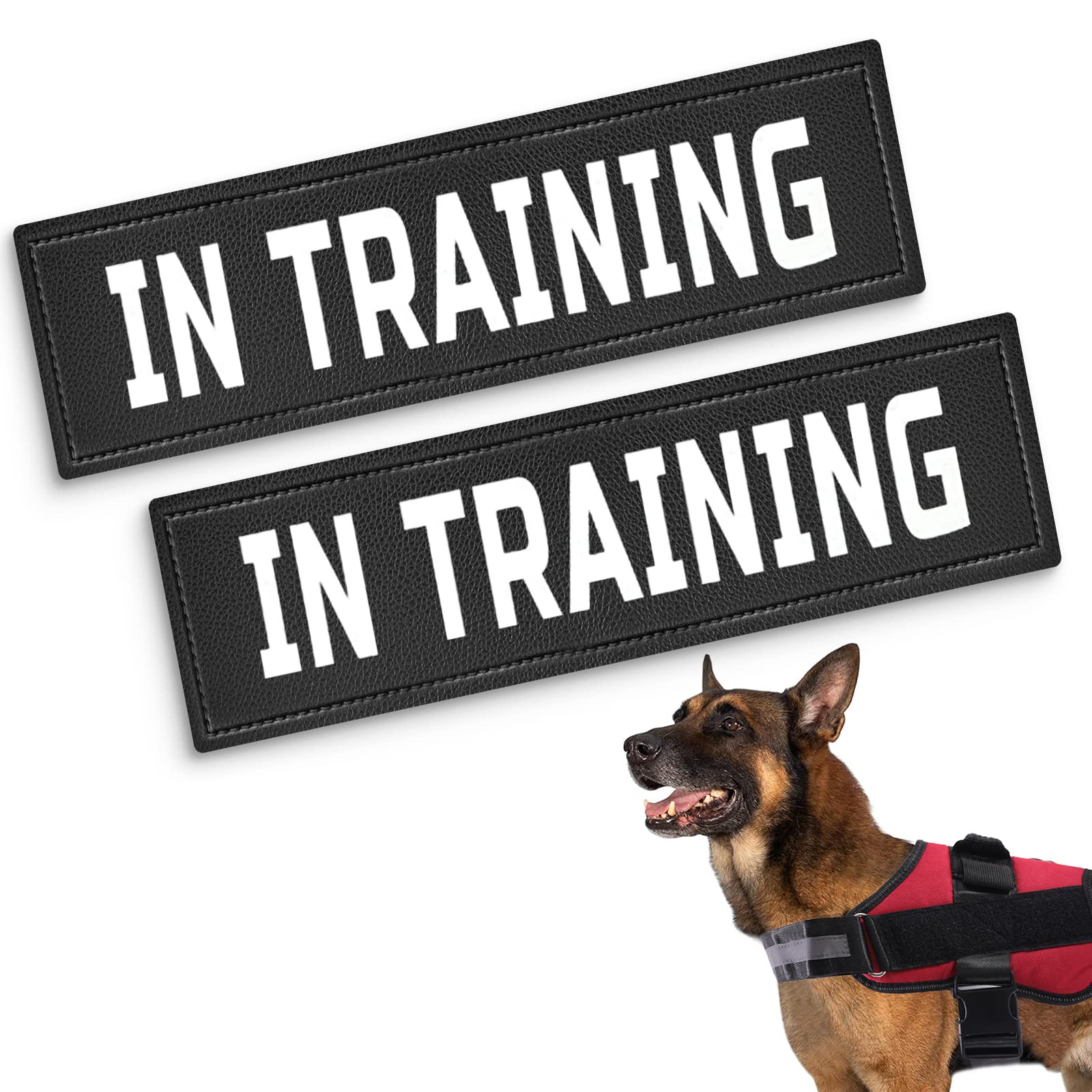 Dog Vest Patches, Service Dog/In Training/Emotional Support/Therapy Dog/Do Not Pet Pu Patches - 2 Free Removable Dog Tags For Do