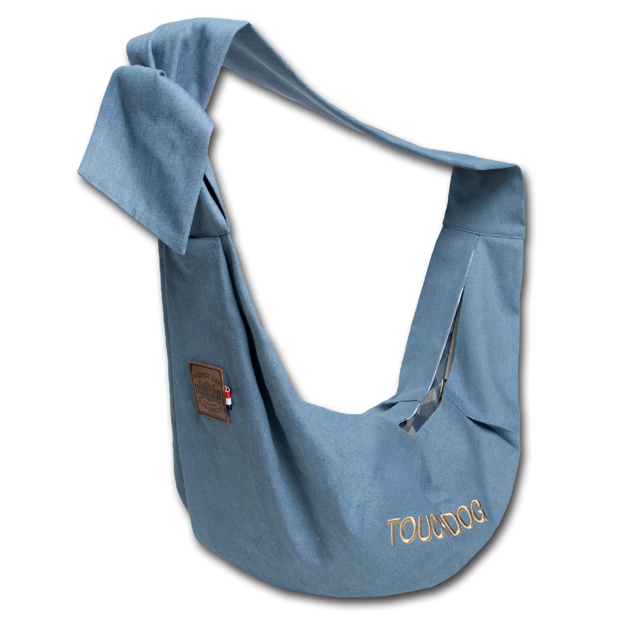 Touchdog 'Paw-Ease' Over-The-Shoulder Travel Sling Pet Carrier , One Size, Blue