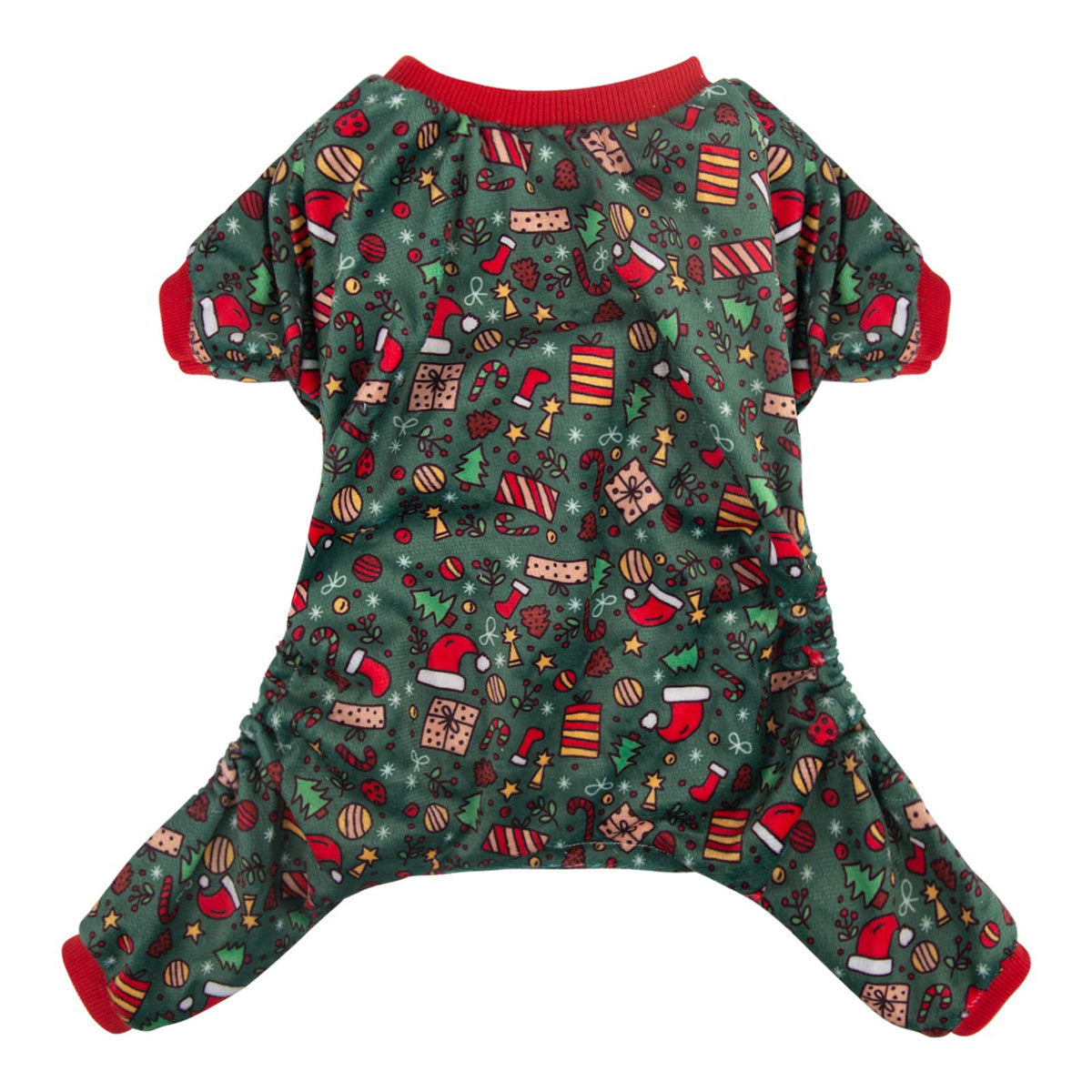 Cutebone Dog Pajamas Christmas Clothes Pjs For Small Dogs Shirts P111Xs