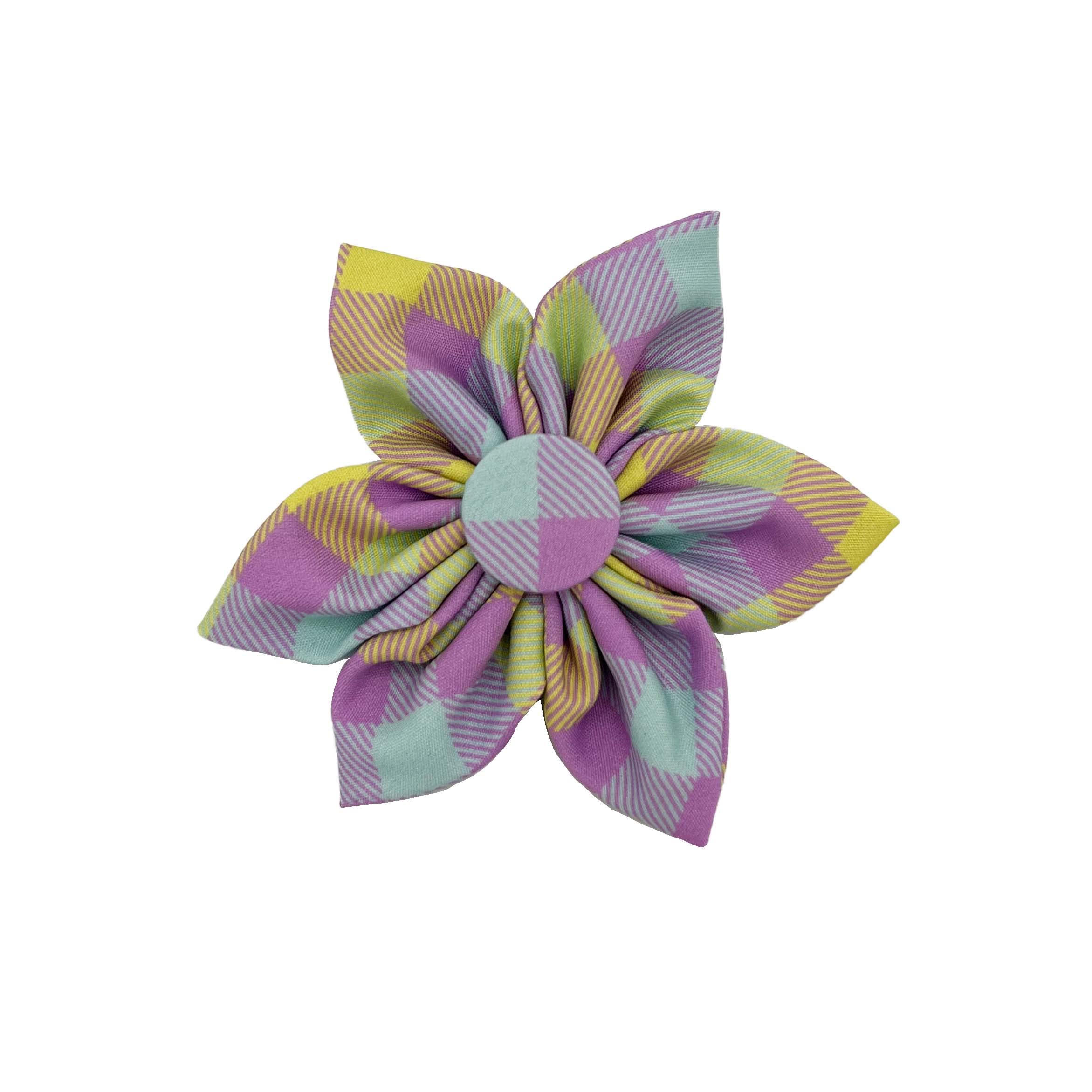 Huxley & Kent Pet Pinwheel | Lavender Lemon (Large) | Spring Collar Accessory For Dogs/Cats | Bow Collar Attachment | Cute, Comf