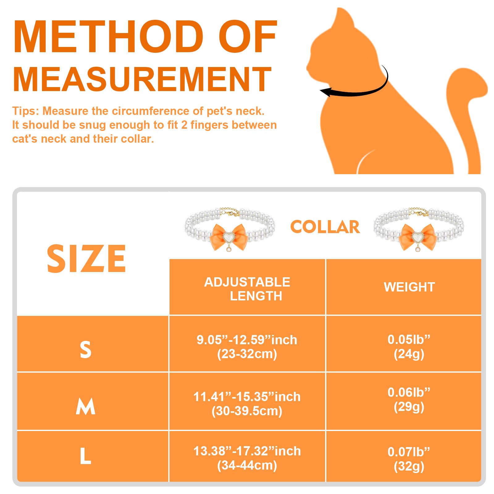 Howwfaly Dog Pearl Collar And Cat Princess Bow Collars Gold Chain Necklace Stainless Steel Adjustable Cute Pet Heart Shape Penda