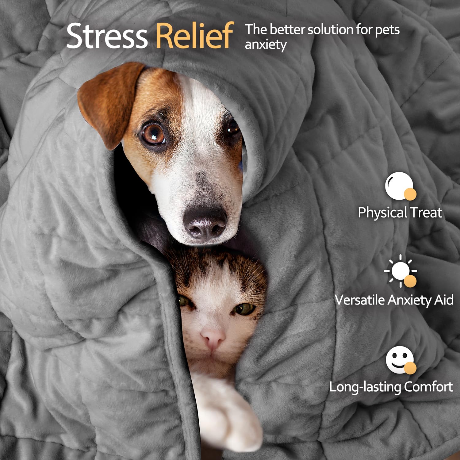 Lasyl Weighted Blanket For Pets | Thunder Blanket For Dogs Anxiety | Premium Soft Minky | Relaxation & Calming & Anti Anxiety |