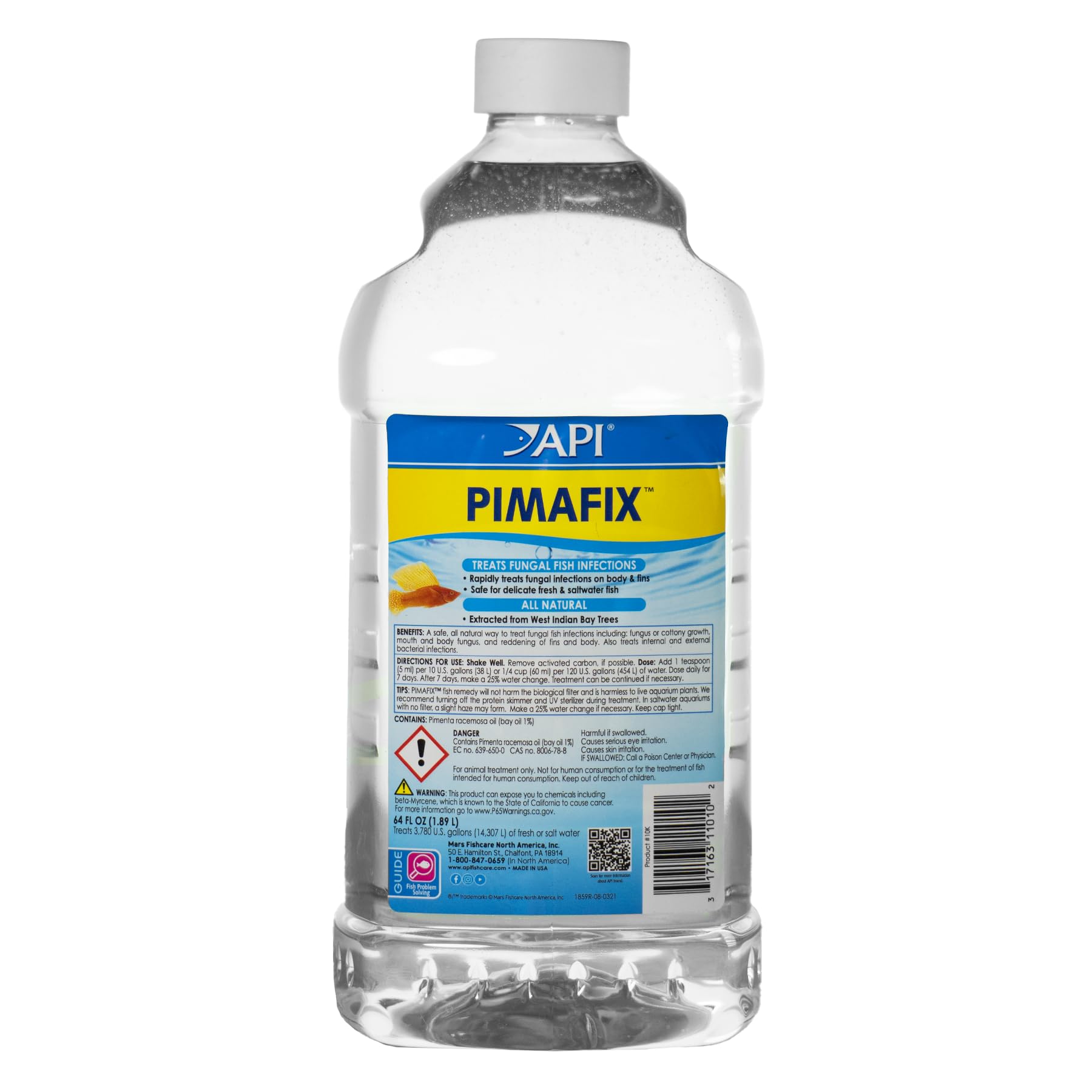 API PIMAFIX Freshwater and Saltwater Fish Remedy 64-Ounce Bottle