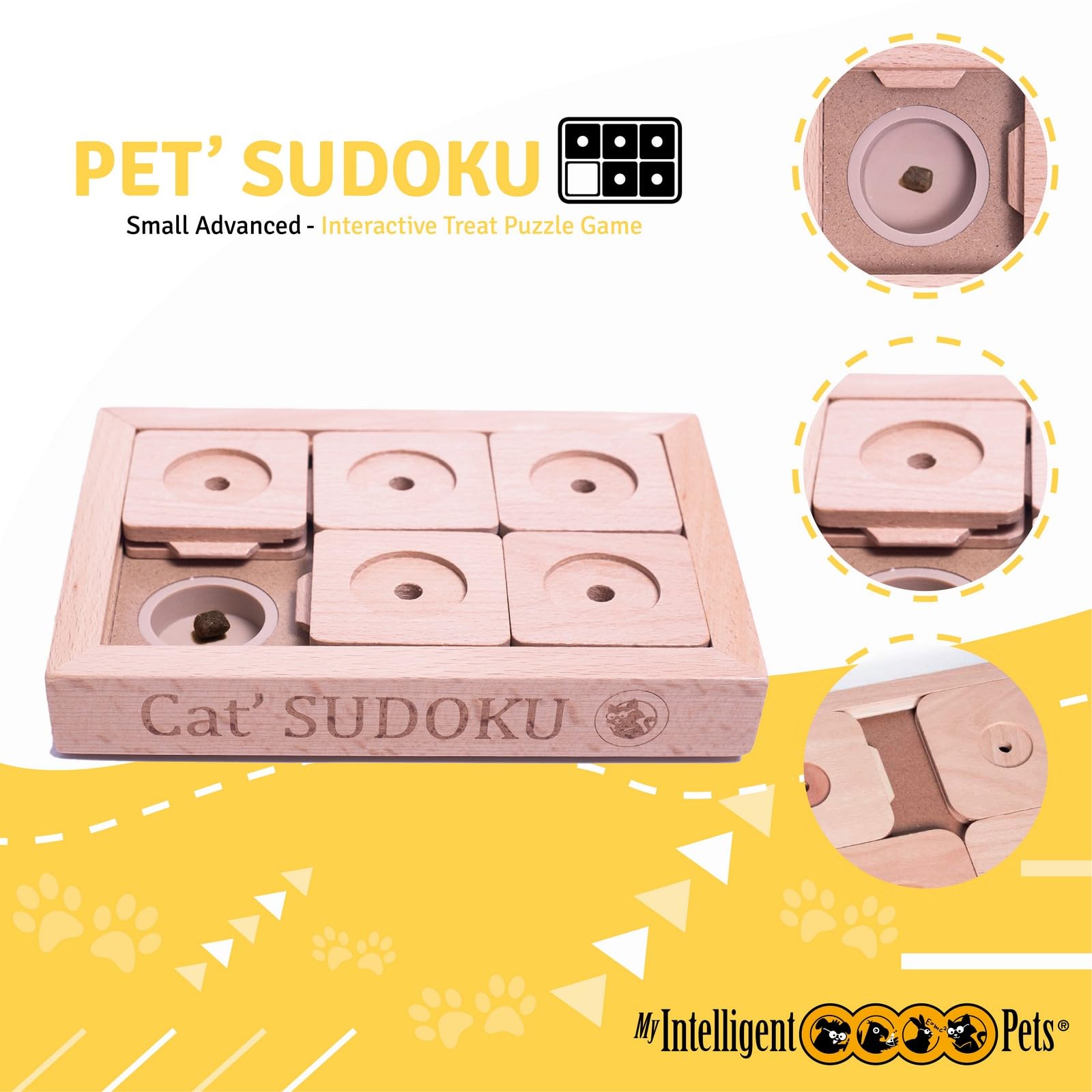 My Intelligent Pets Sudoku Small Advanced - 6 Fields - Intelligent Pet Sudoku Puzzle, Natural Instincts Booster, Pet Interactive