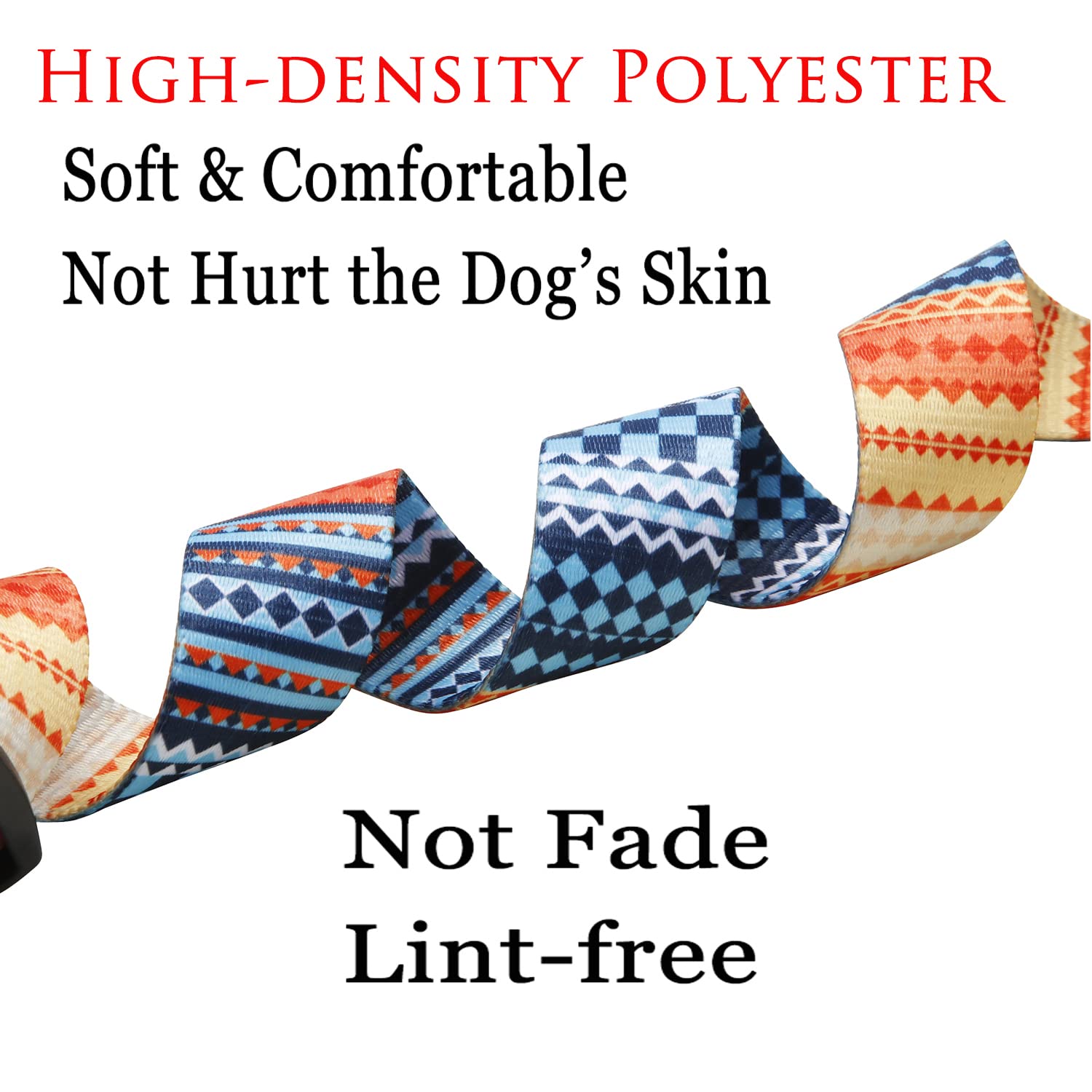 Mihqy Dog Collar With Bohemia Floral Tribal Geometric Patterns - Soft Ethnic Style Collar Adjustable For Small Medium Large Dogs (Bohemian Orange,Xs)