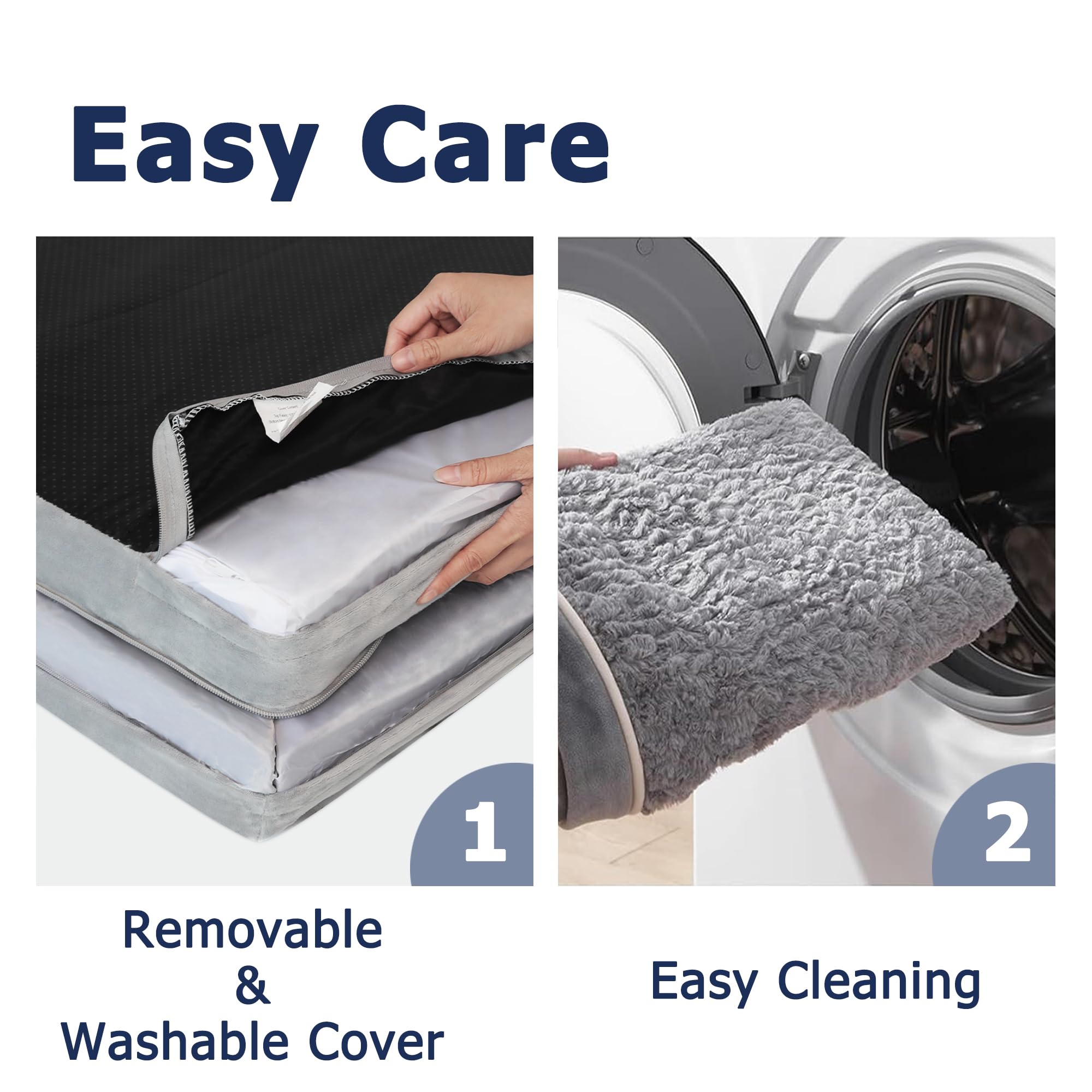 Western Home Dog Beds Large Sized Dog, Orthopedic Large Dog Bed With Waterproof Lining, Removable Washable Cover And Nonskid Bottom, Medium Dog Couch Bed, Grey