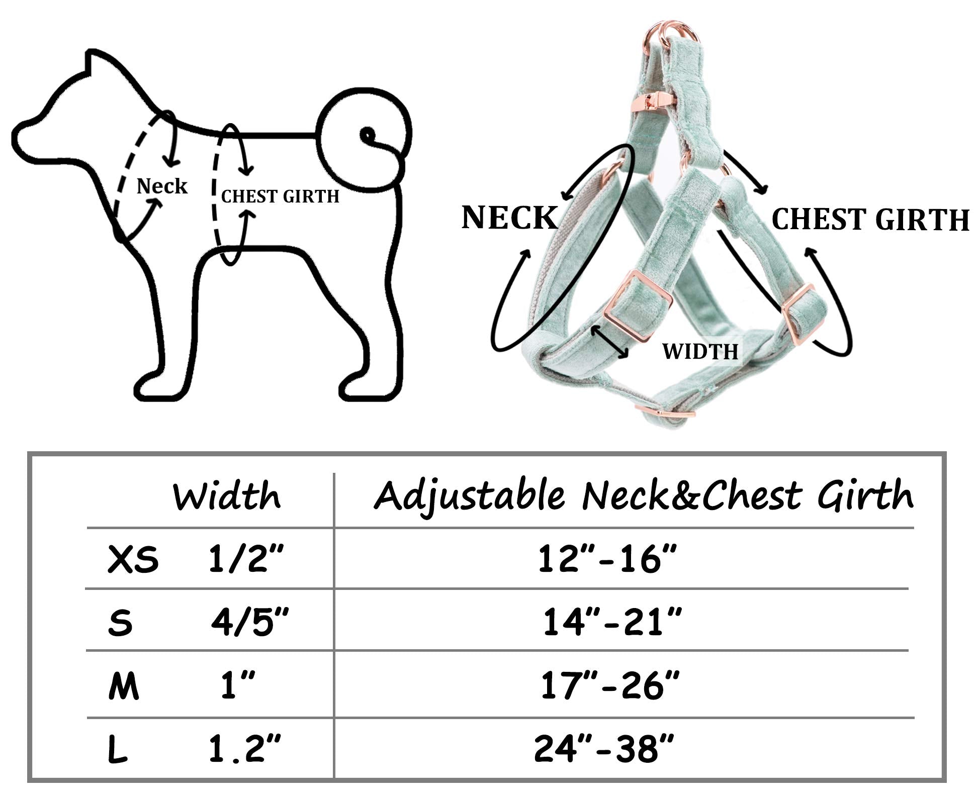 Aring Pet Dog Halter Harness, Velvet Dog Harness, No Pull Dog Halter Harness, Adjustable Heavy Duty Dog Harness For Small Medium Large Dogs