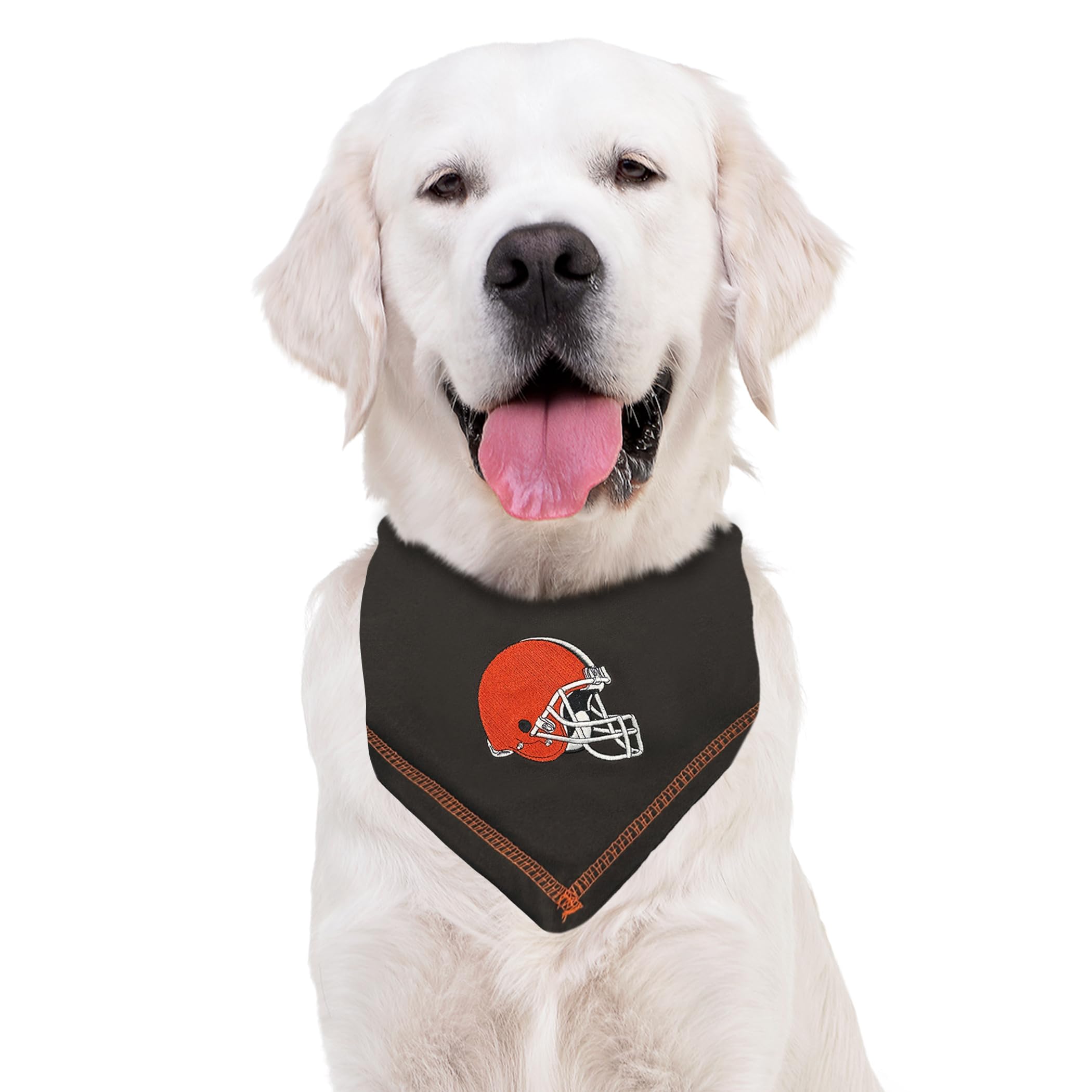 Pets First Nfl Cleveland Browns Tie Bandana, Size Large/X-Large. Dog Bandana Scarf Bib For Pet Cat Dog. The Ultimate Game-Day, P