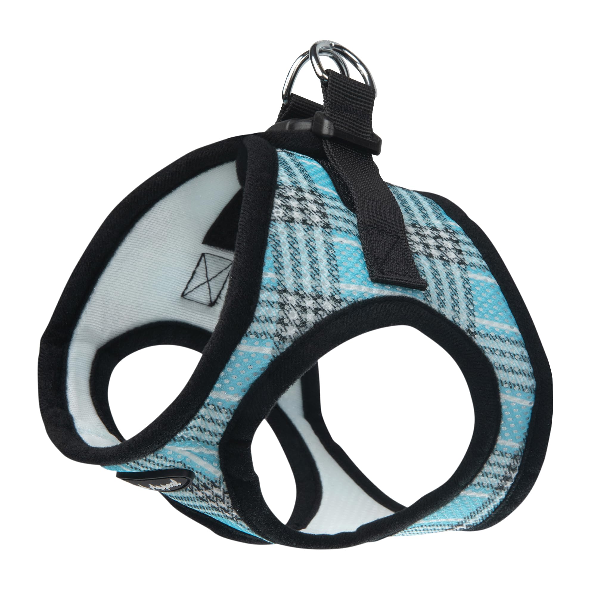 Bark Appeal Blue Plaid Step-in Dog Harness for Extra Small Sized Pets - Updated Sizing, Re-Measuring is Essential - Soft Vest Ha