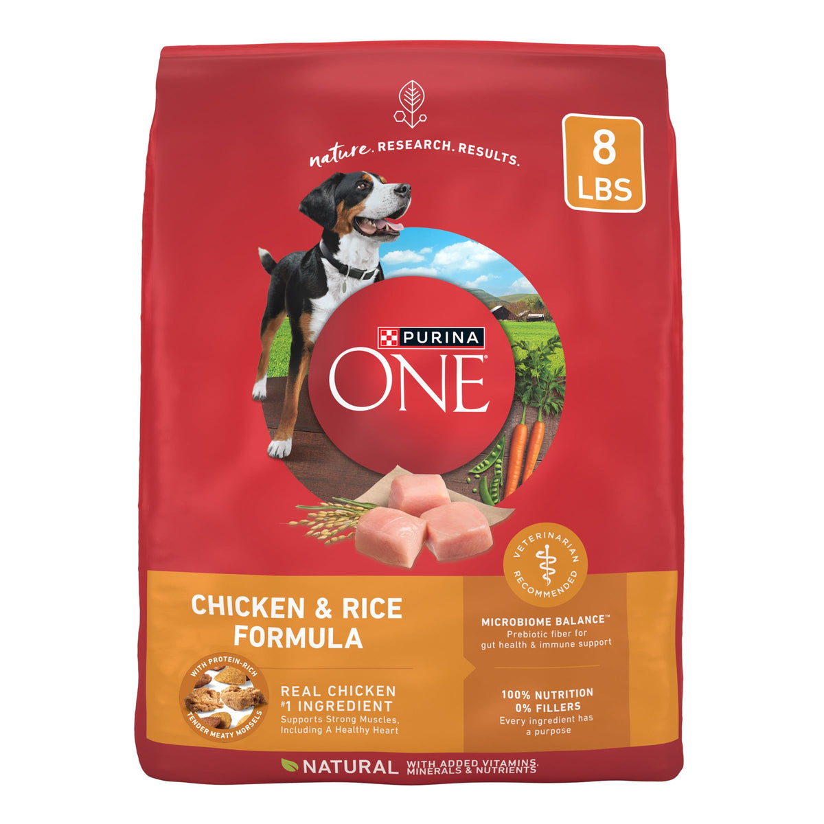 Purina One Chicken And Rice Formula Dry Dog Food - 8 Lb. Bag