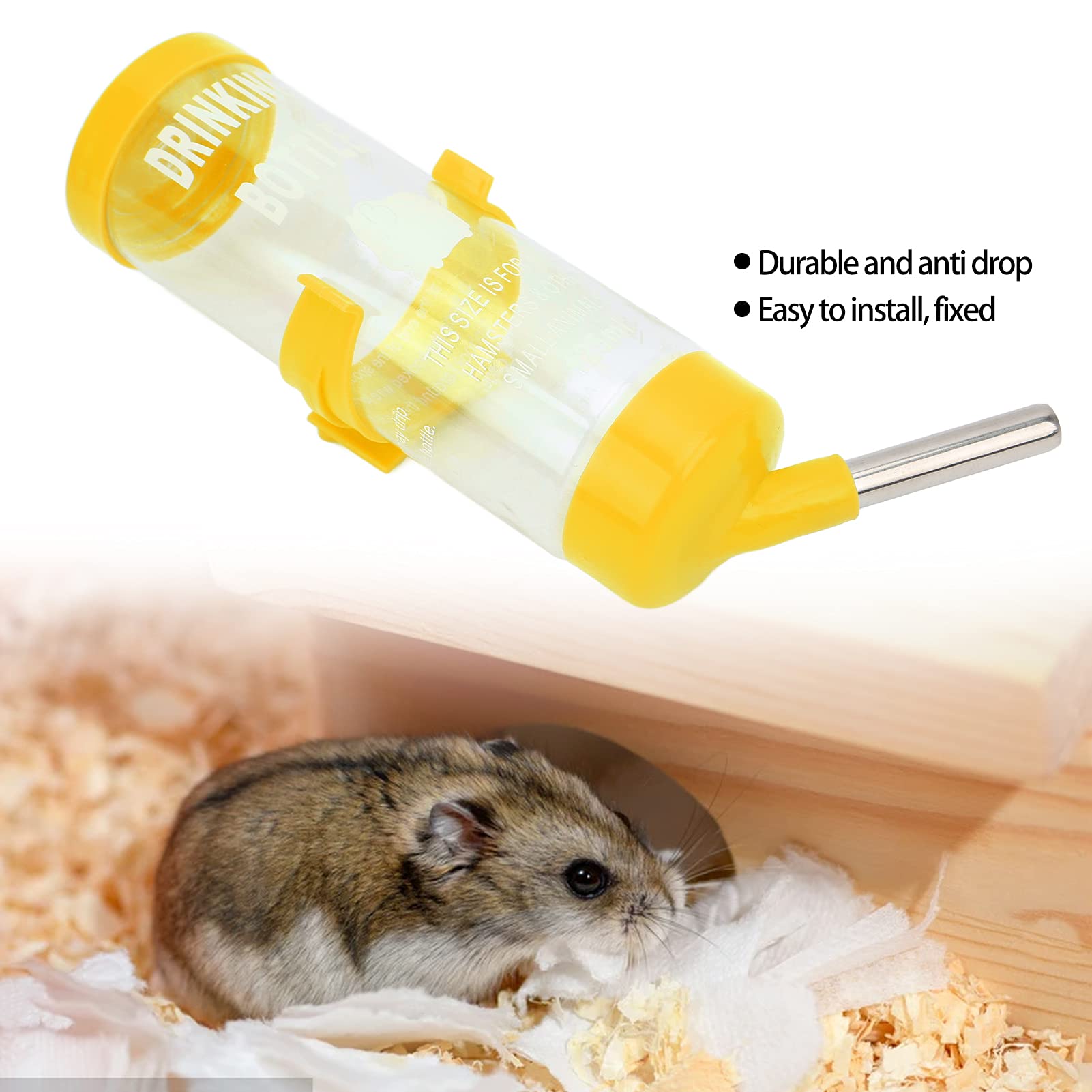 Heepdd Small Animal Water Bottle, Automatic No Drip Hamster Water Dispenser For Pet Dwarf Hamster Mice Gerbil Rat Chinchillas Guinea Pig Rabbit