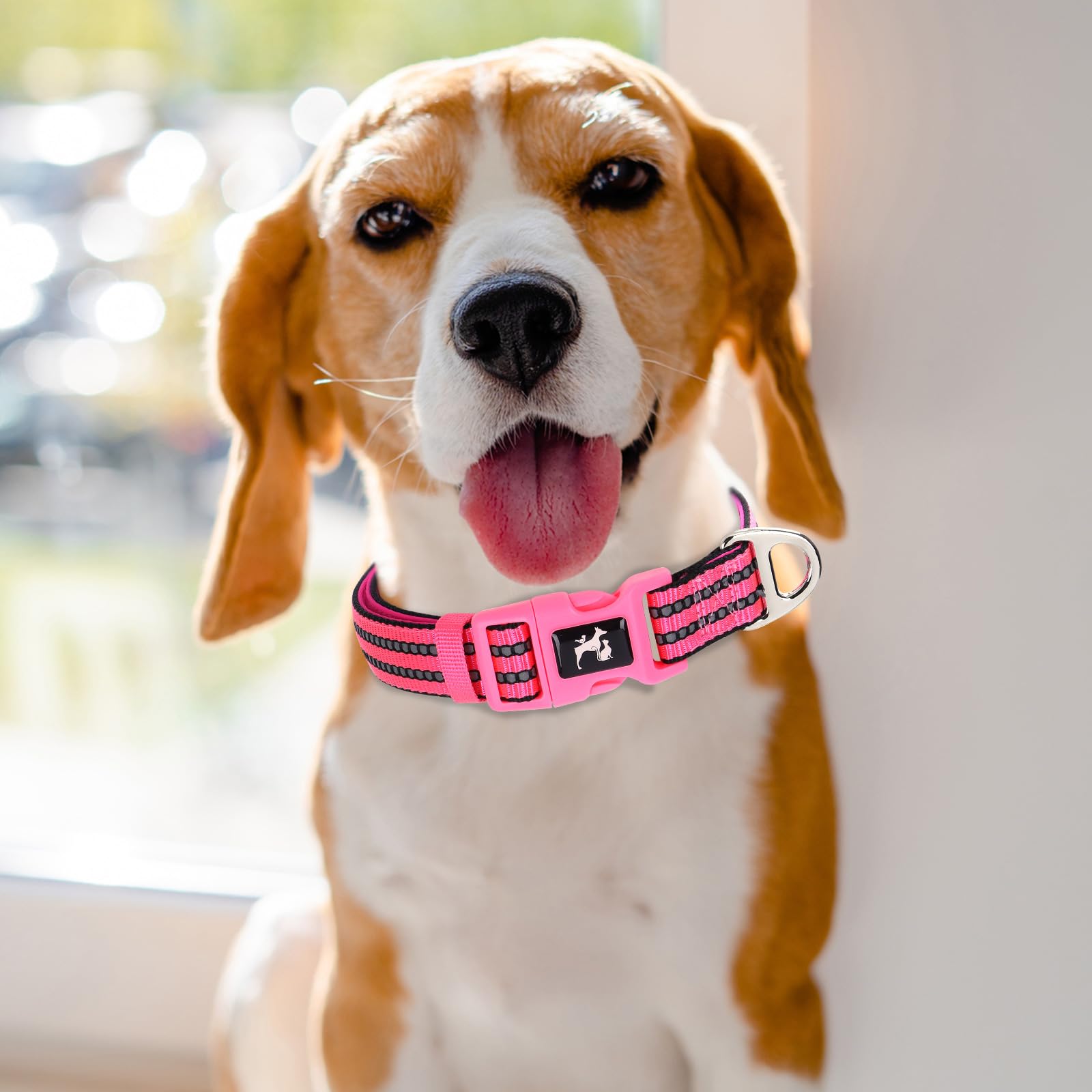 Maowuwujoz Reflective Extra Large Dog Collars - Soft Padded, Adjustable Durable Pet Collar With Quick Release Buckle For Walking