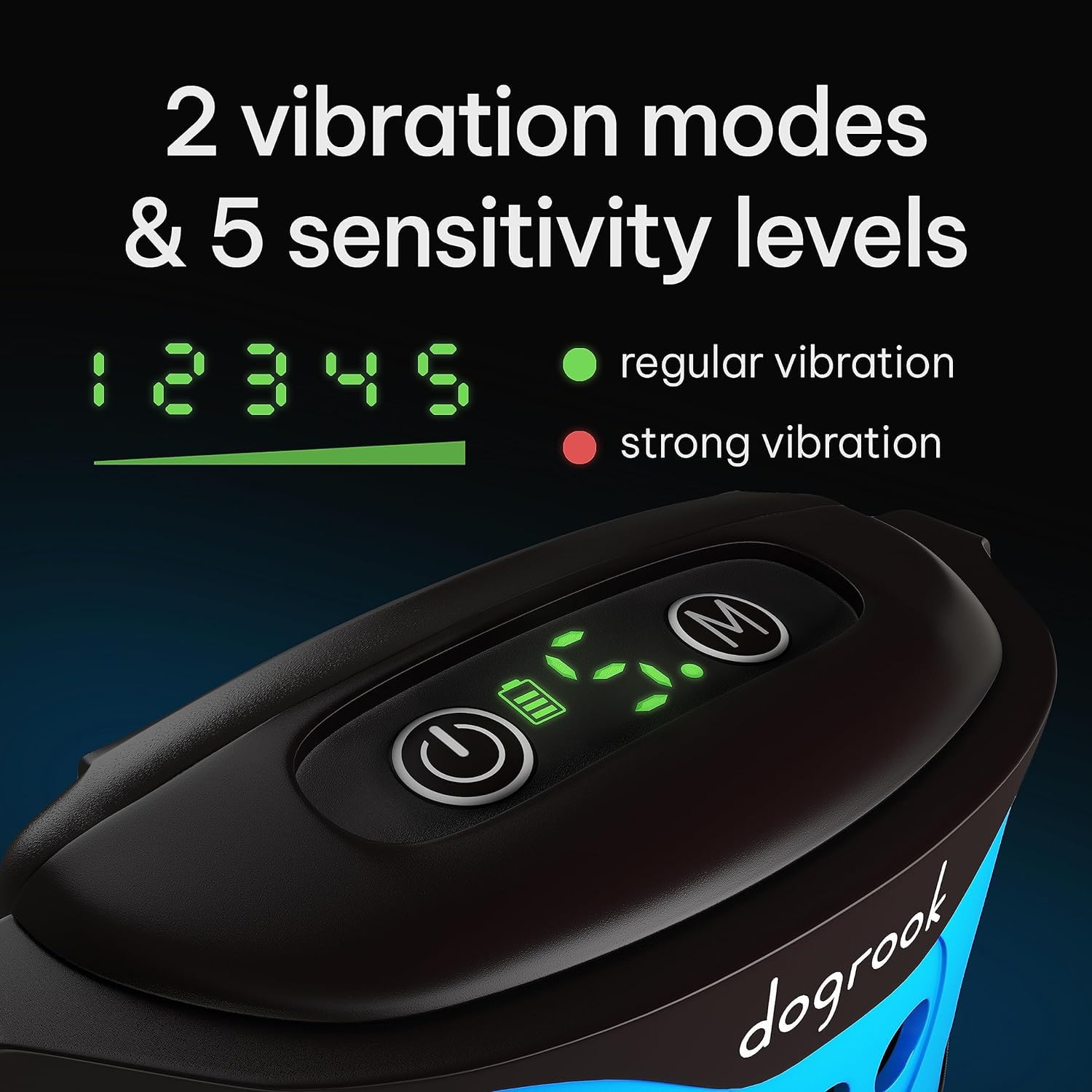 Dogrook Dog Bark Collar - Rechargeable Smart Anti Barking Collar For Dogs - Waterproof No Shock Bark Collar For Small/Medium/Large Dogs - 5 Sensitivity Levels - Anti Bark Collar For Dogs - Dog Collar