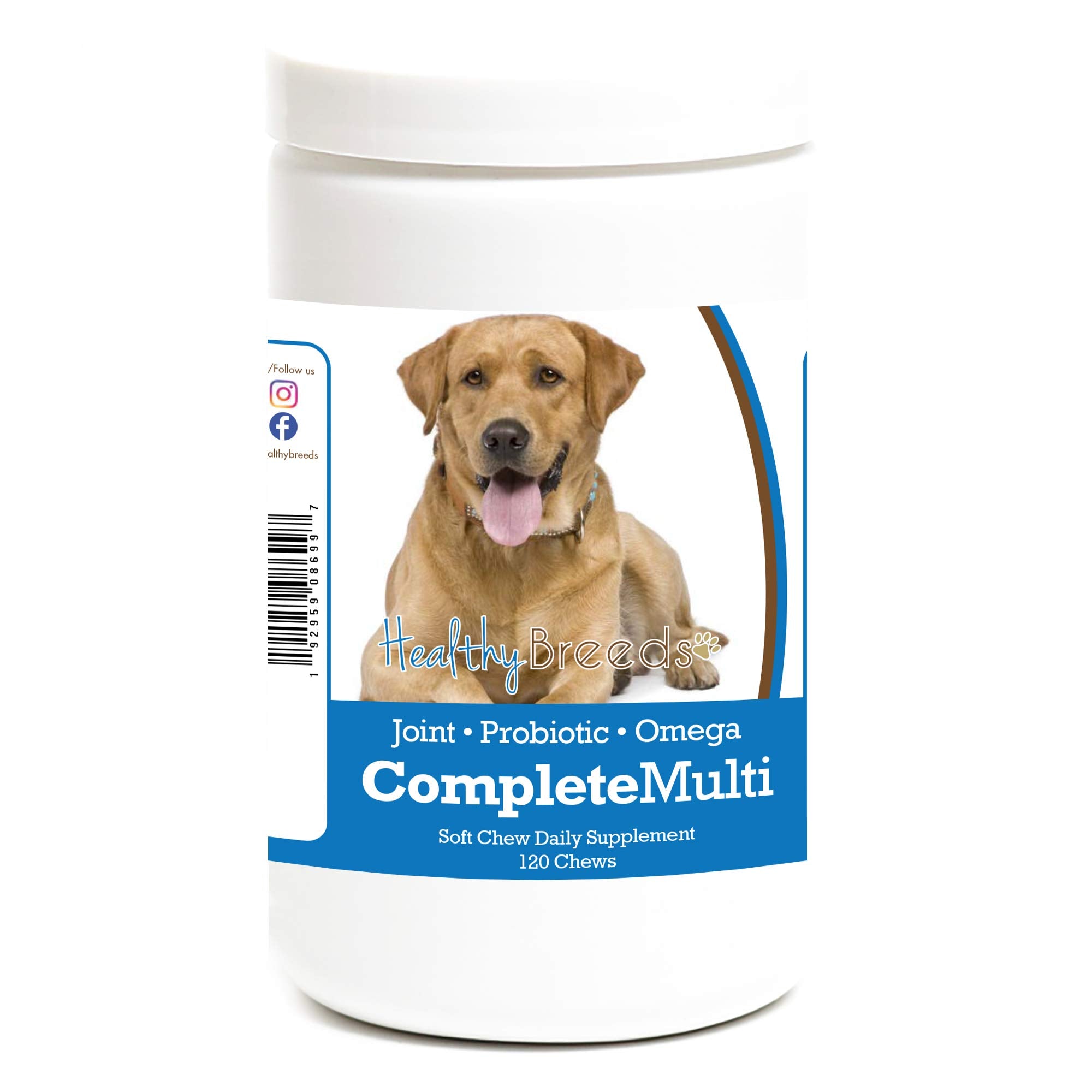 Healthy Breeds Labrador Retriever All in One Multivitamin Soft Chew 120 Count