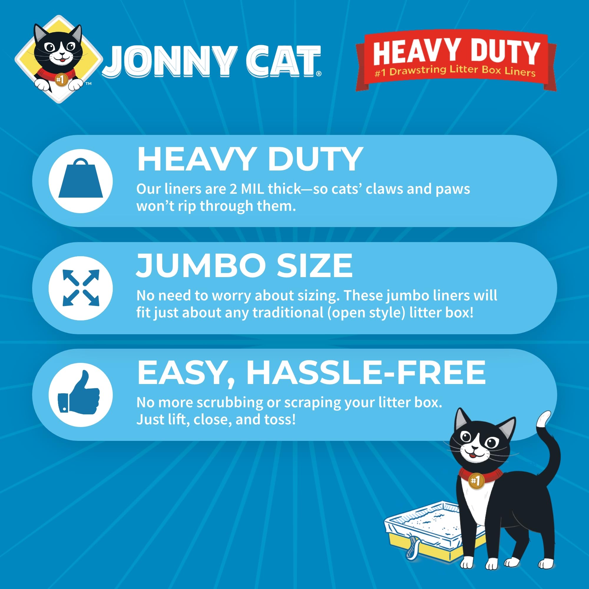 Jonny Cat Cat Litter Box Liners 5 / Box (Pack Of 6)