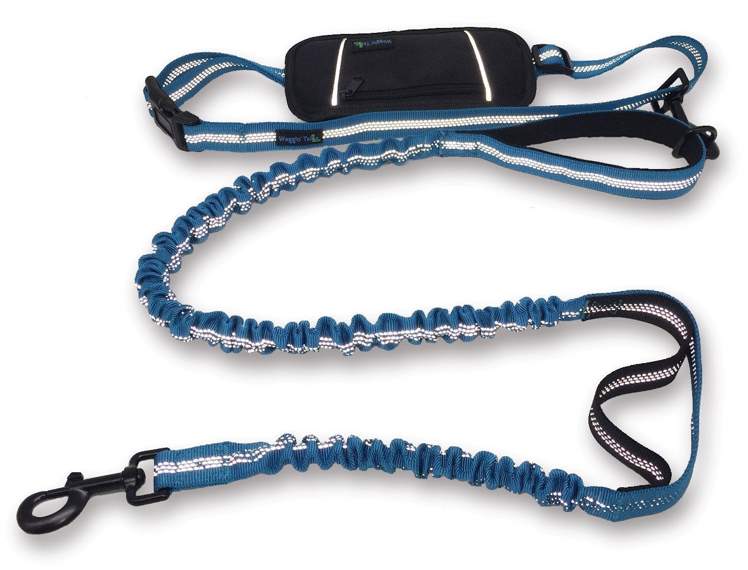 Wagtime Club Hands Free Bungee Dog Leash  Smart 3in1 Design For Running, Hiking, or Walking with Durable Dual Handles, SmartP