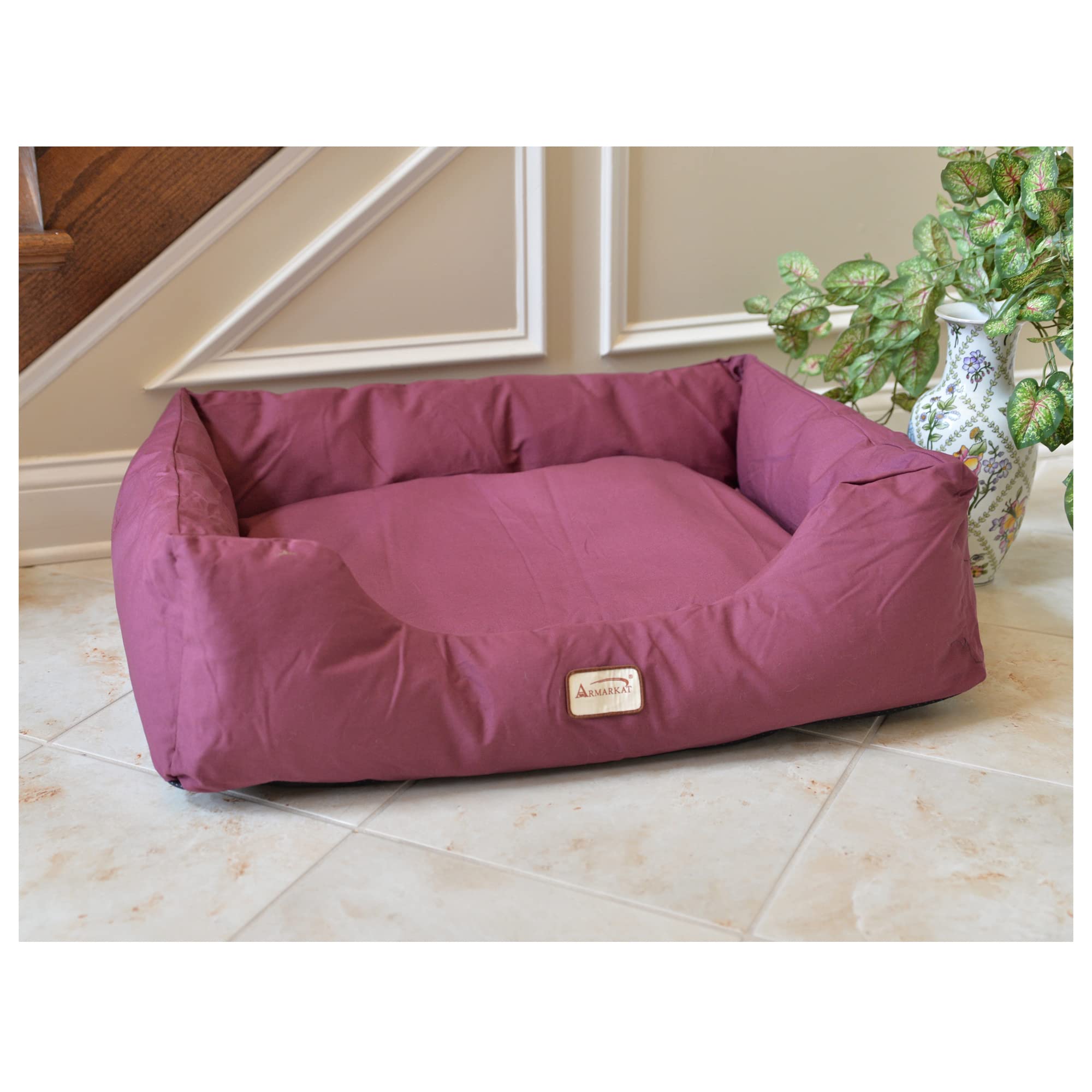 Armarkat Pet Bed 49-Inch by 35-Inch D01FJH-Xtra Large, Burgundy