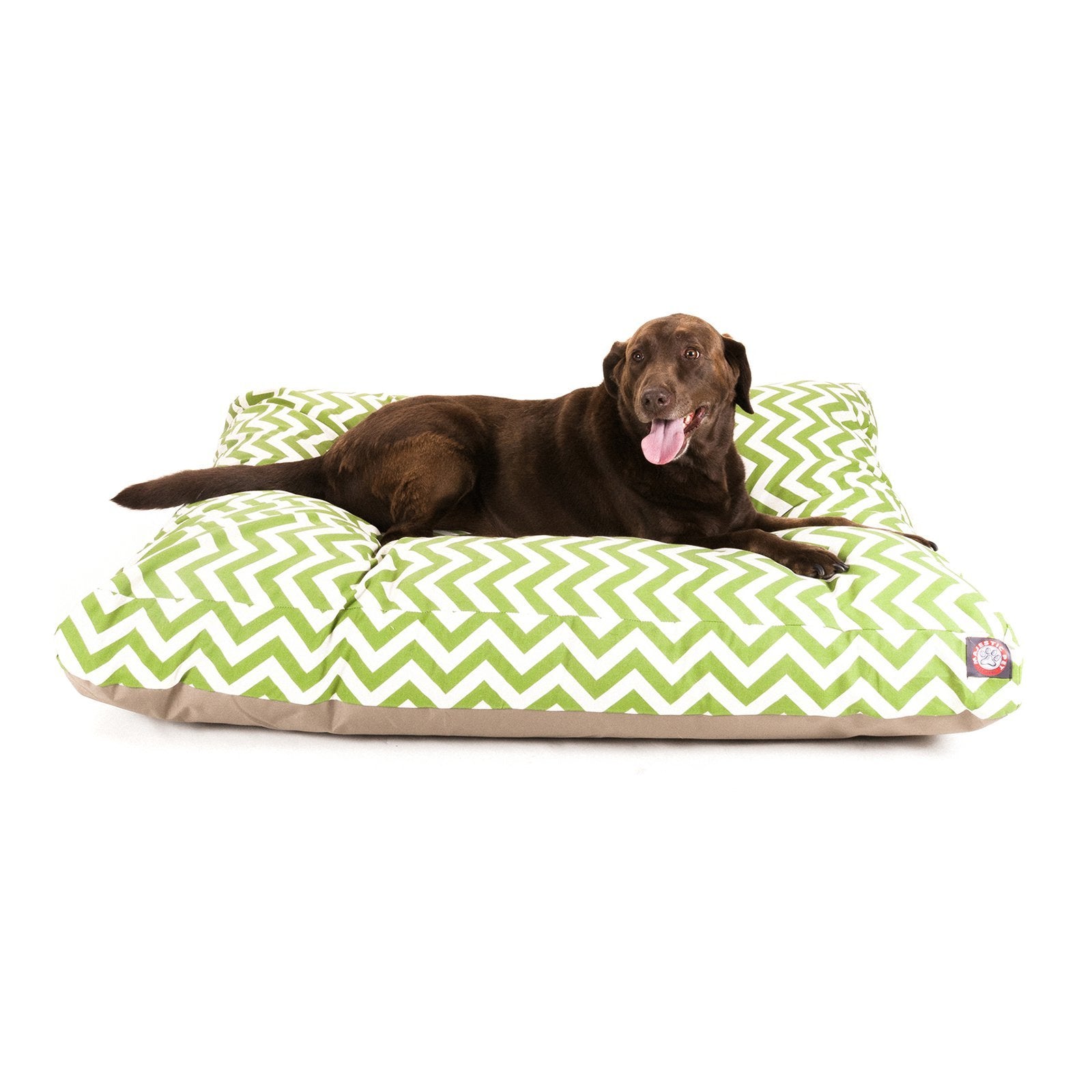 Gray Chevron Medium Rectangle Indoor Outdoor Pet Dog Bed With Removable Washable Cover By Majestic Pet Products
