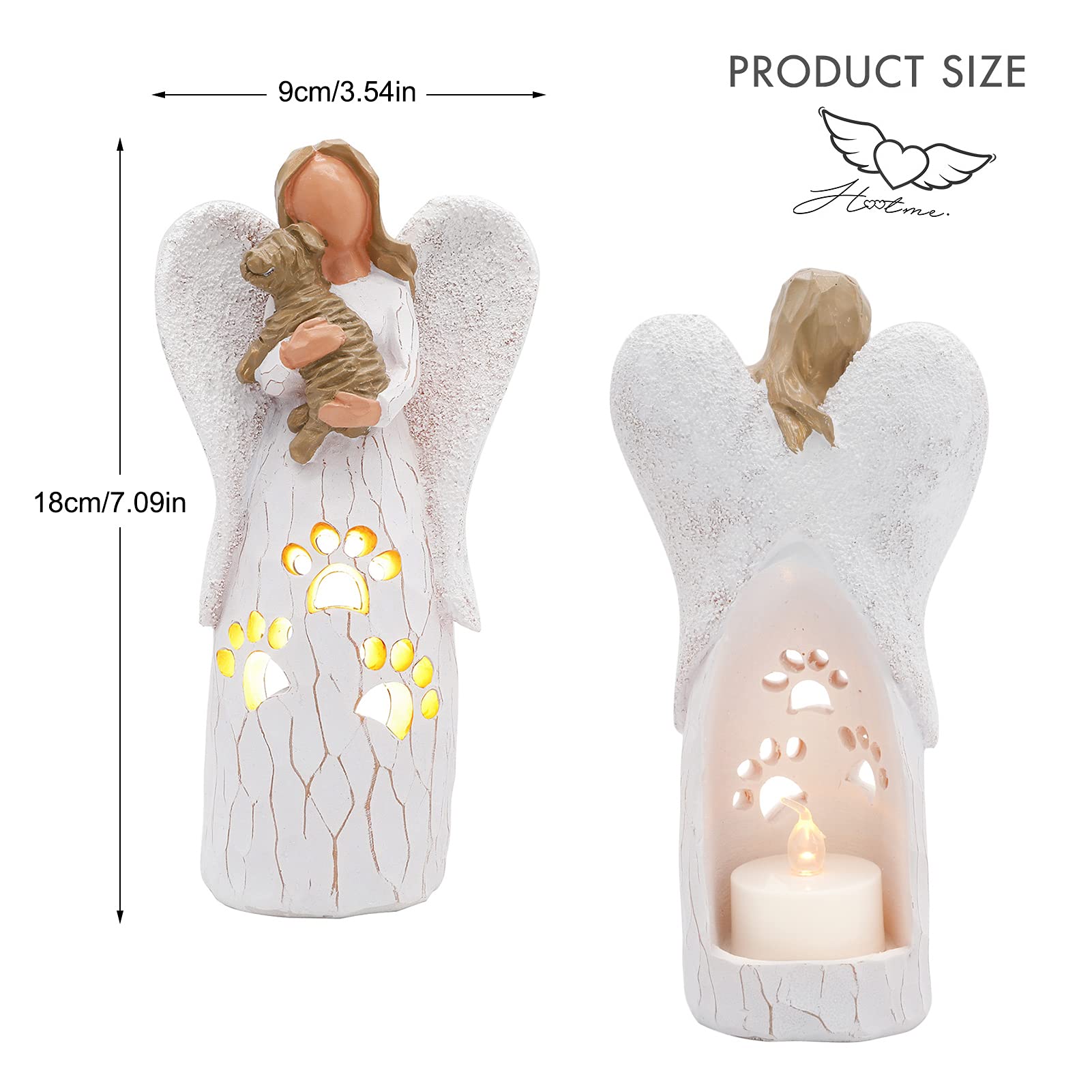 Bearae Dog Memorial Gifts, Dog Candle Holder Statue, Pet Memorial Gifts, Pet Loss Gifts, Bereavement Gifts, Pet Sympathy Gifts For Loss Of Dogs