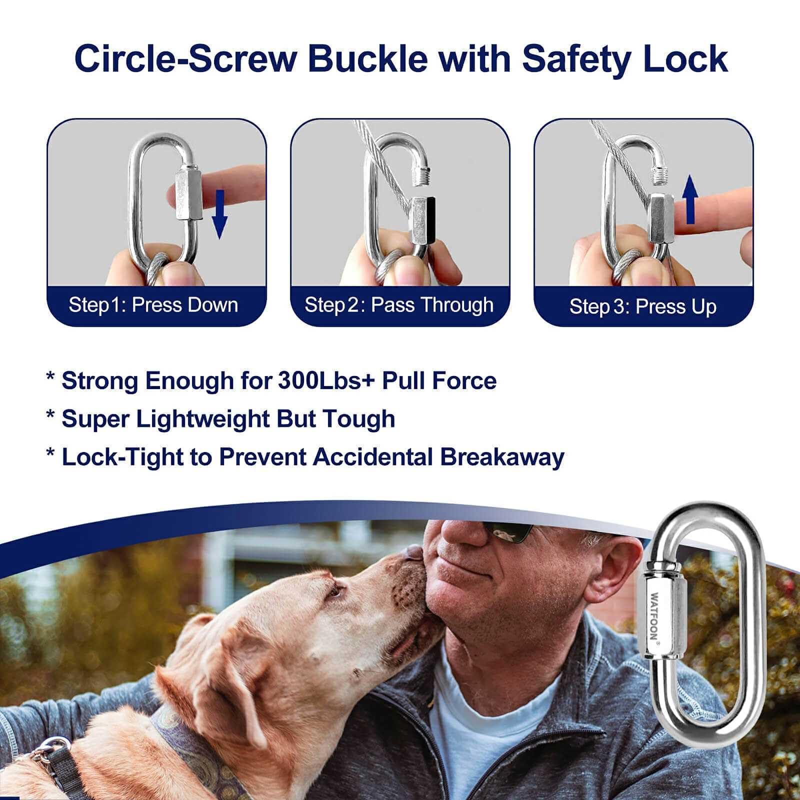 Tie Out Cable For Large Dog, 100Ft Pet Runner For Yard, Heavy Duty Swivel Hooks Lead Holds Break Strength Of 1000Lbs, Steel Wire